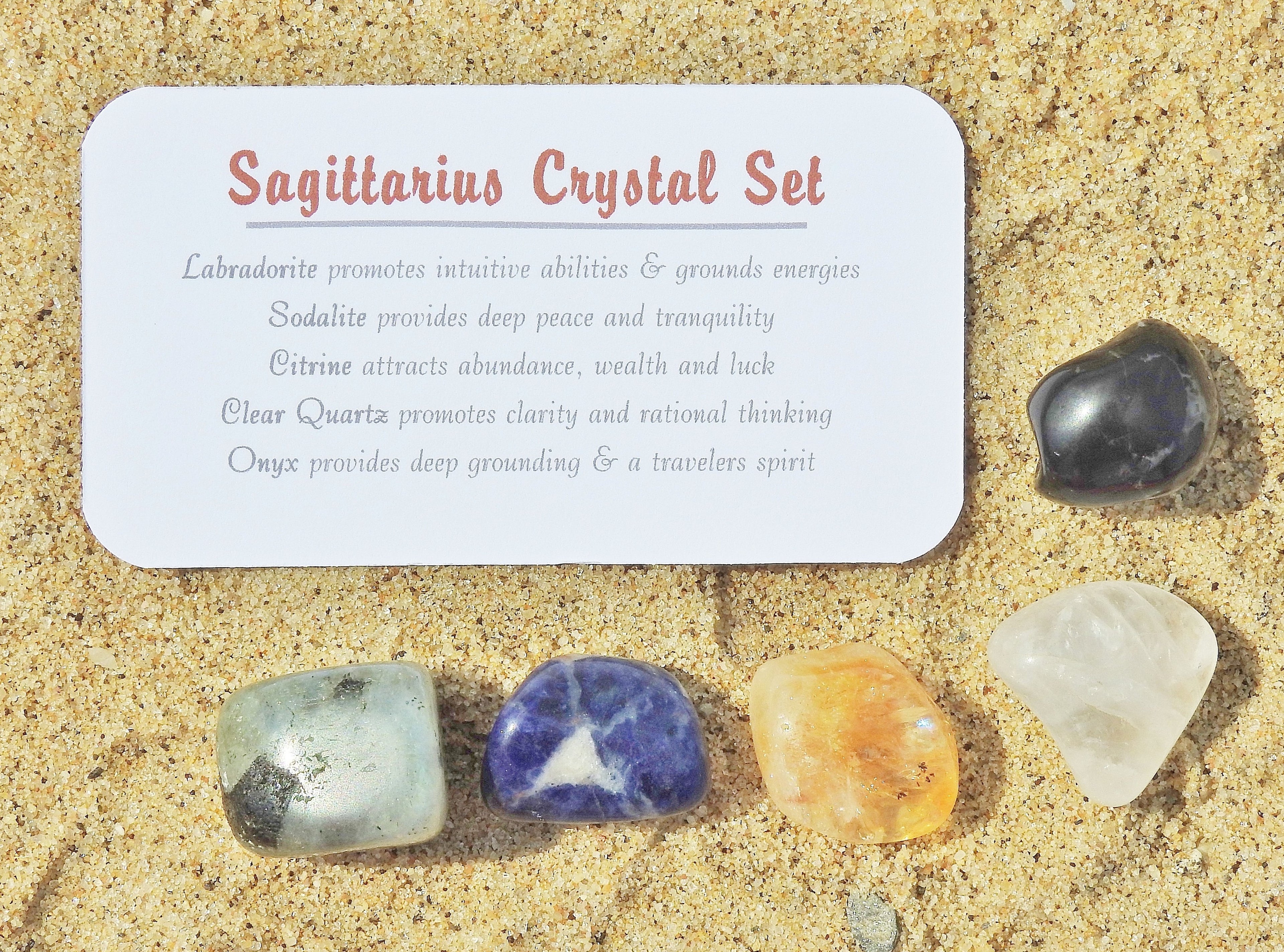 Sagittarius Zodiac Crystal Jar Set - Mindful Intentions