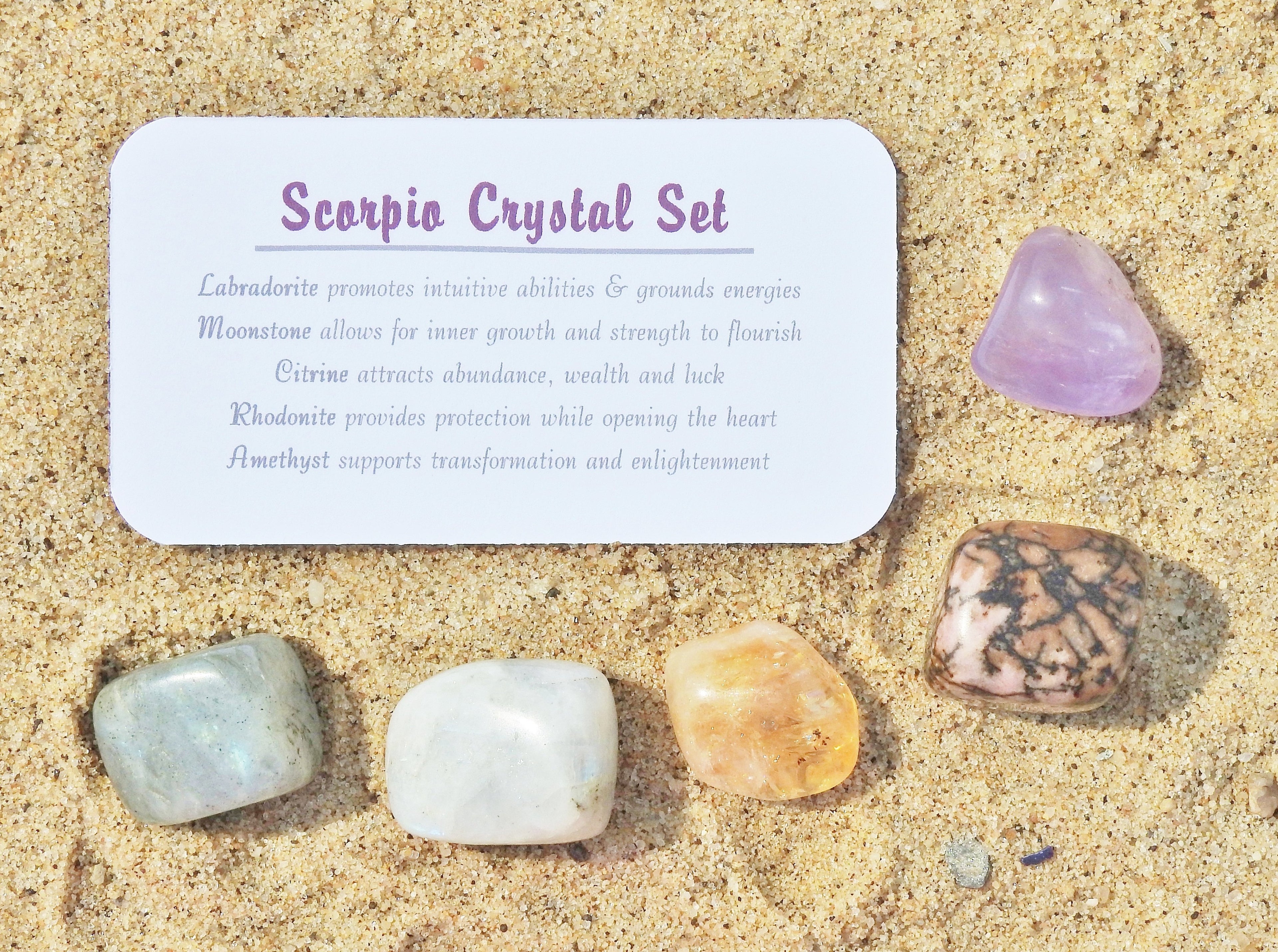 Scorpio Zodiac Crystal Jar Set - Mindful Intentions