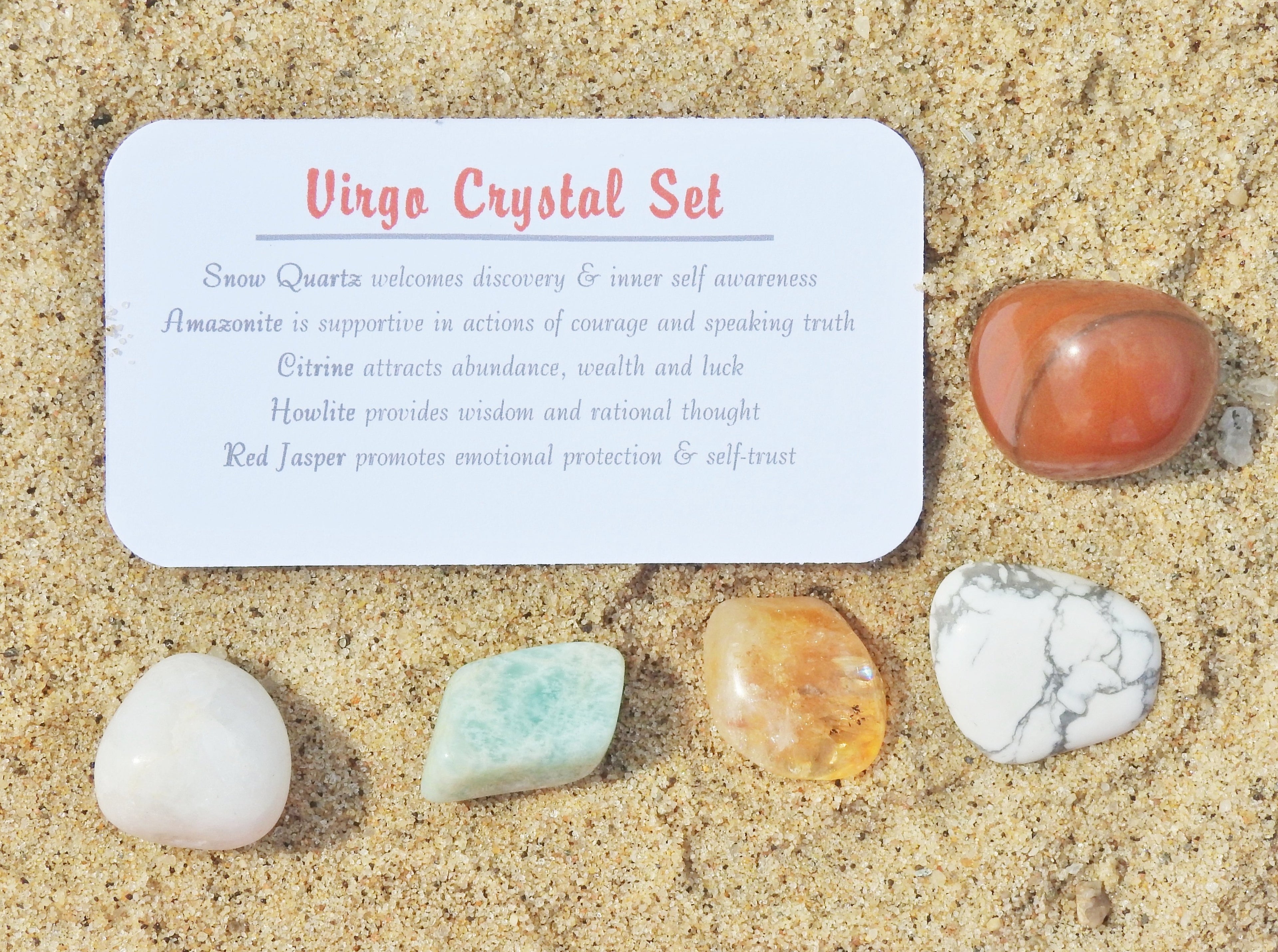 Virgo Zodiac Crystal Jar Set - Mindful Intentions