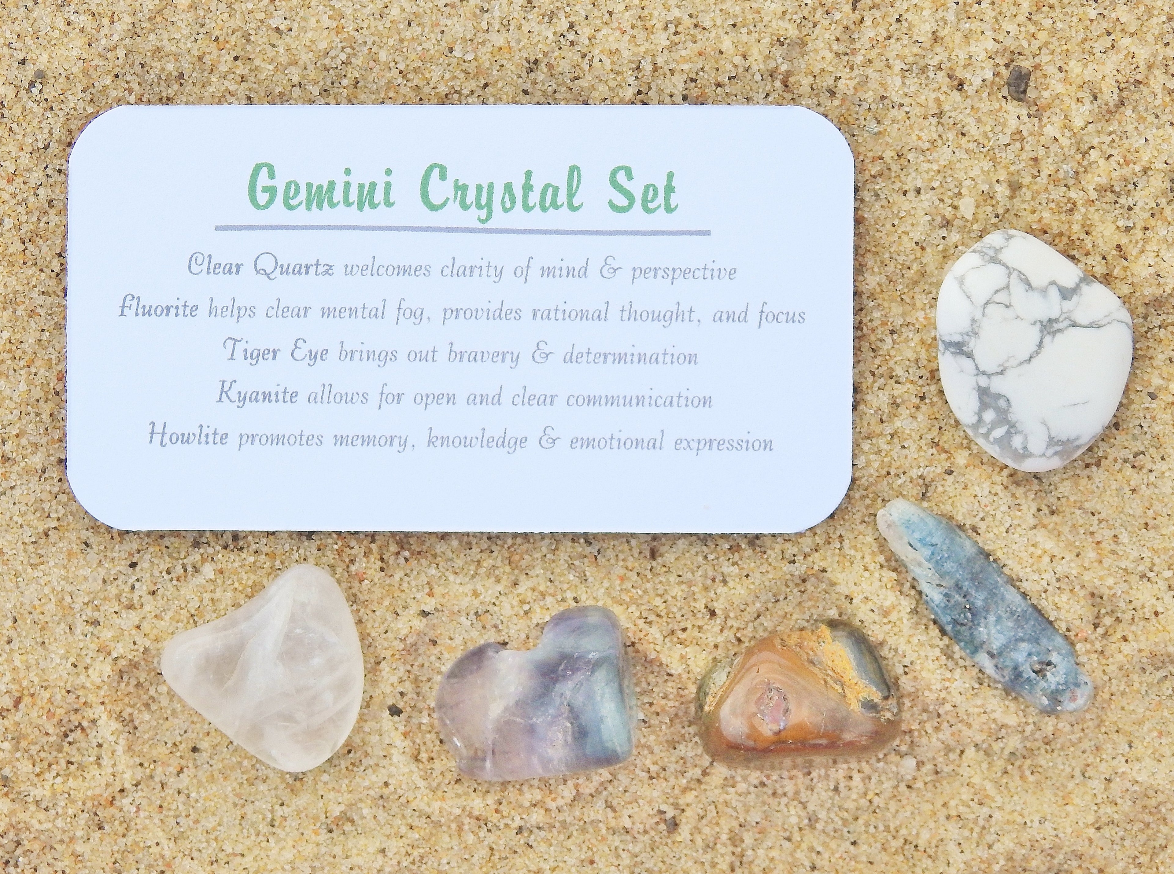 Gemini Zodiac Crystal Jar Set - Mindful Intentions