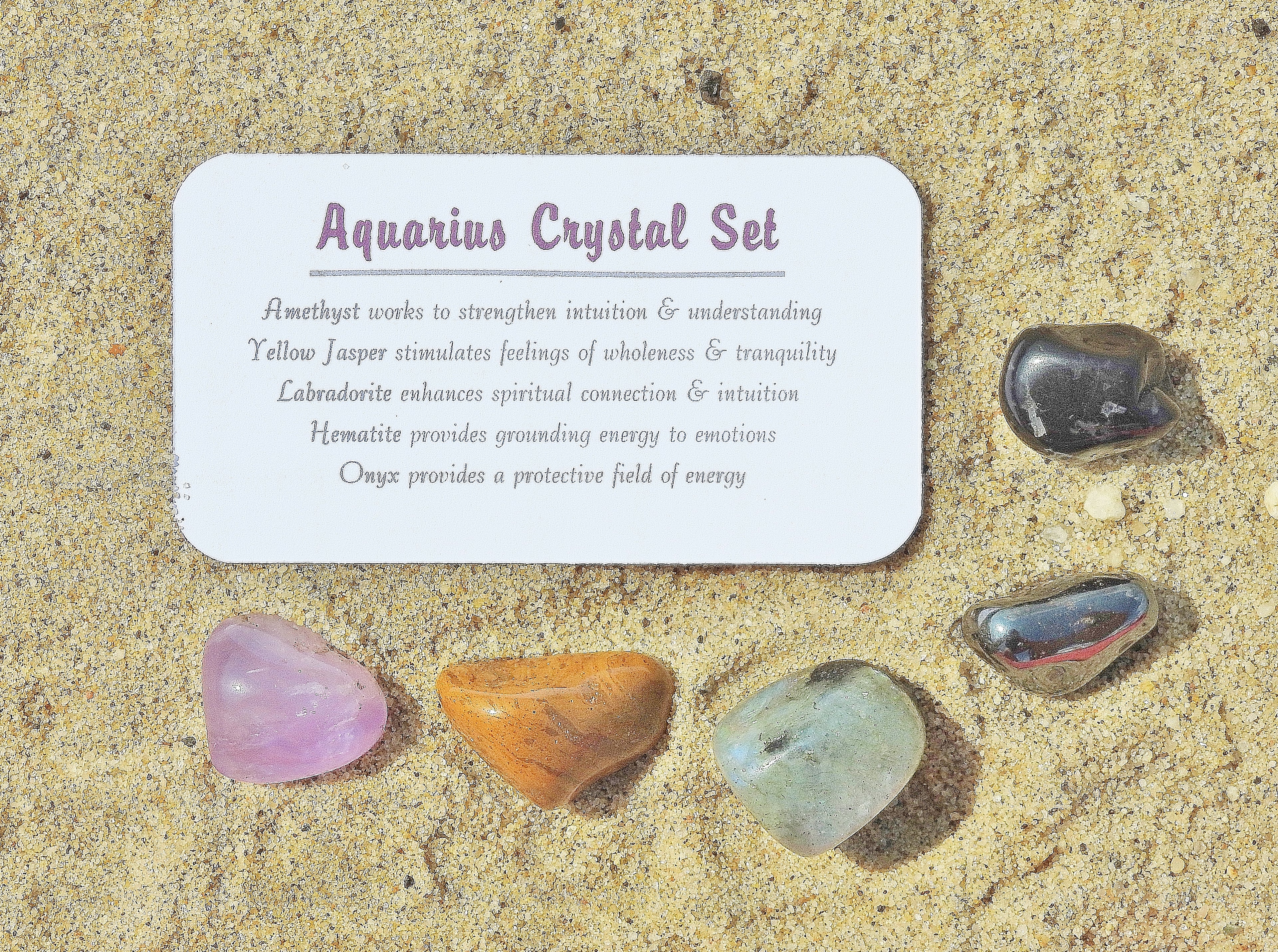 Aquarius Zodiac Crystal Jar Set - Mindful Intentions