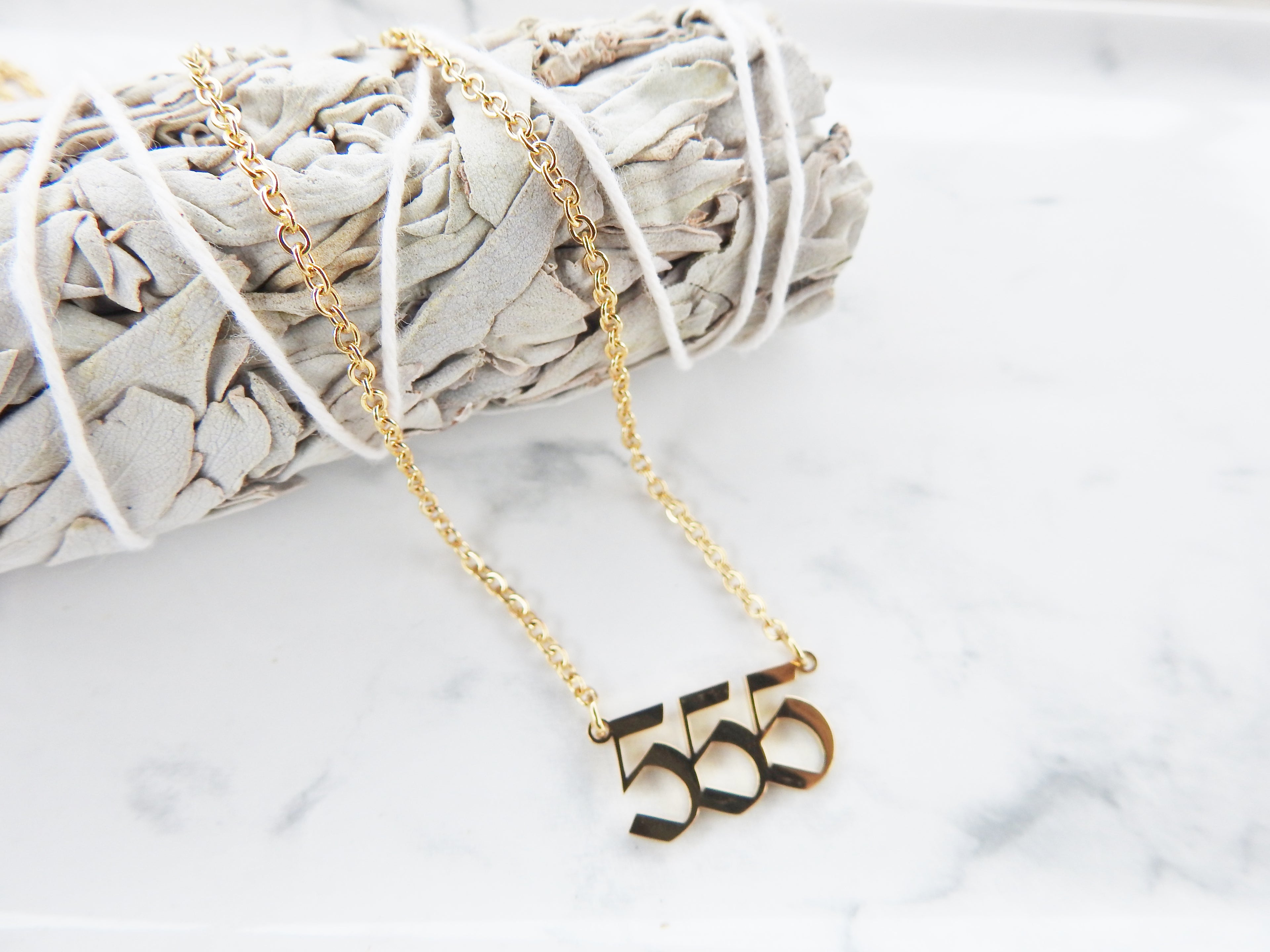 555 Angel Number Necklace- For Change & Transformation - Mindful Intentions