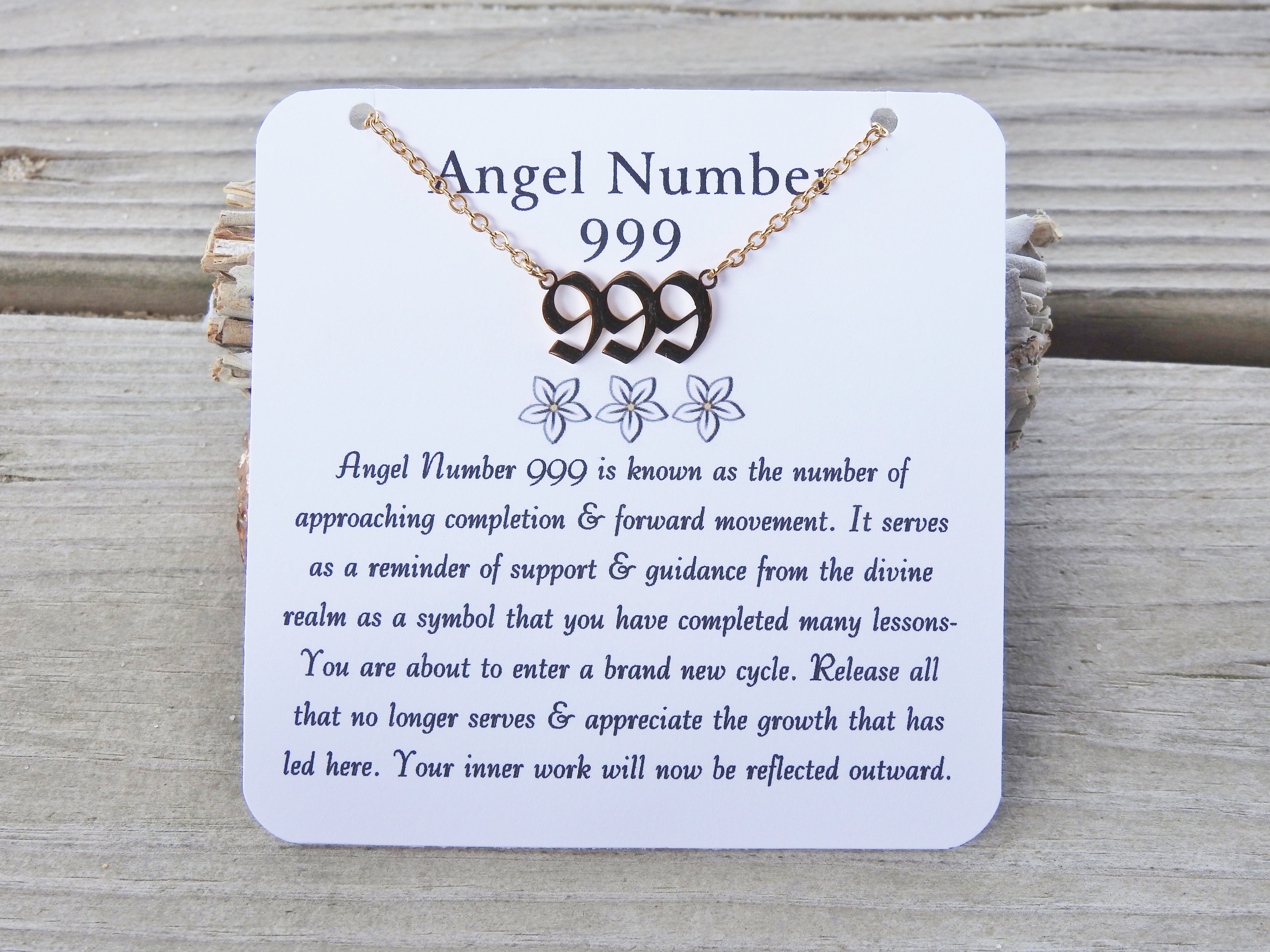 999 Angel Number Necklace- For Forward Movement & Life Lessons - Mindful Intentions
