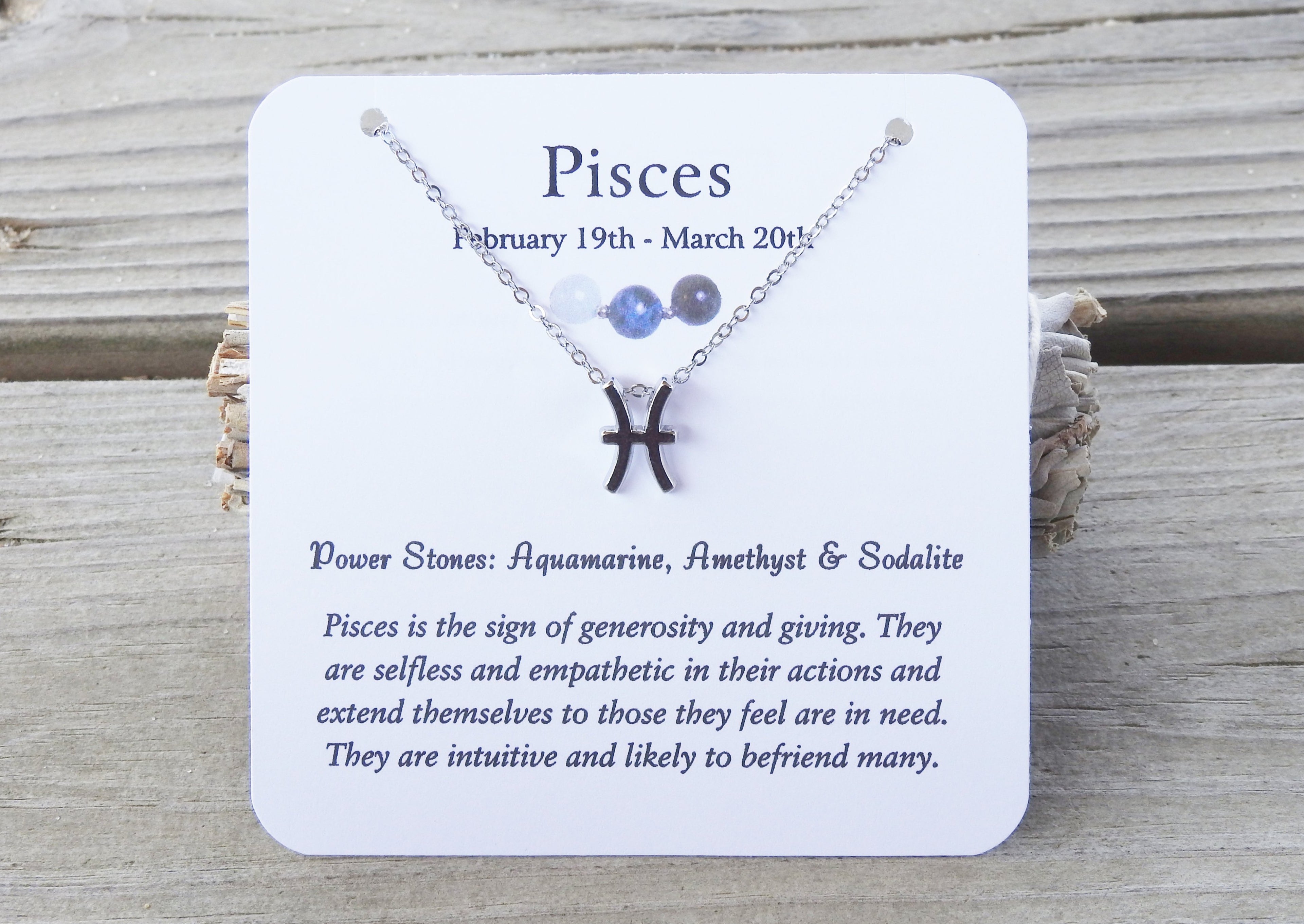 Pisces Zodiac Necklace - Mindful Intentions