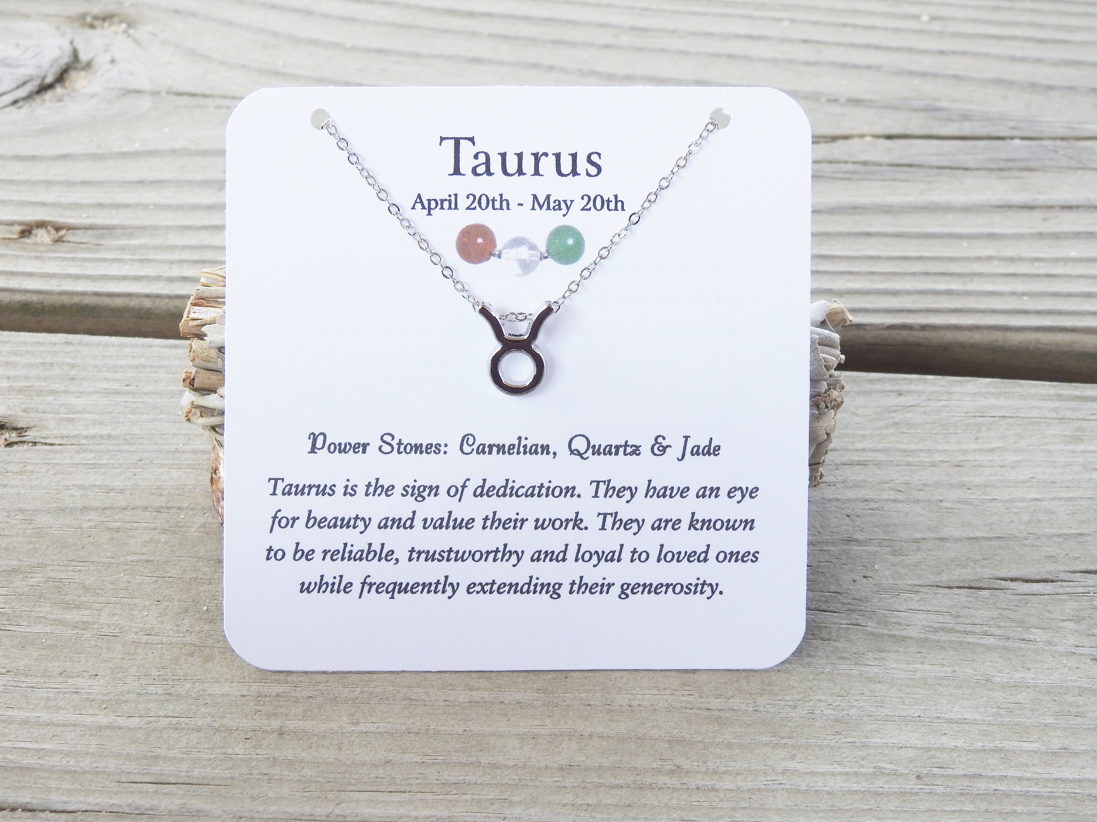 Taurus Zodiac Necklace - Mindful Intentions