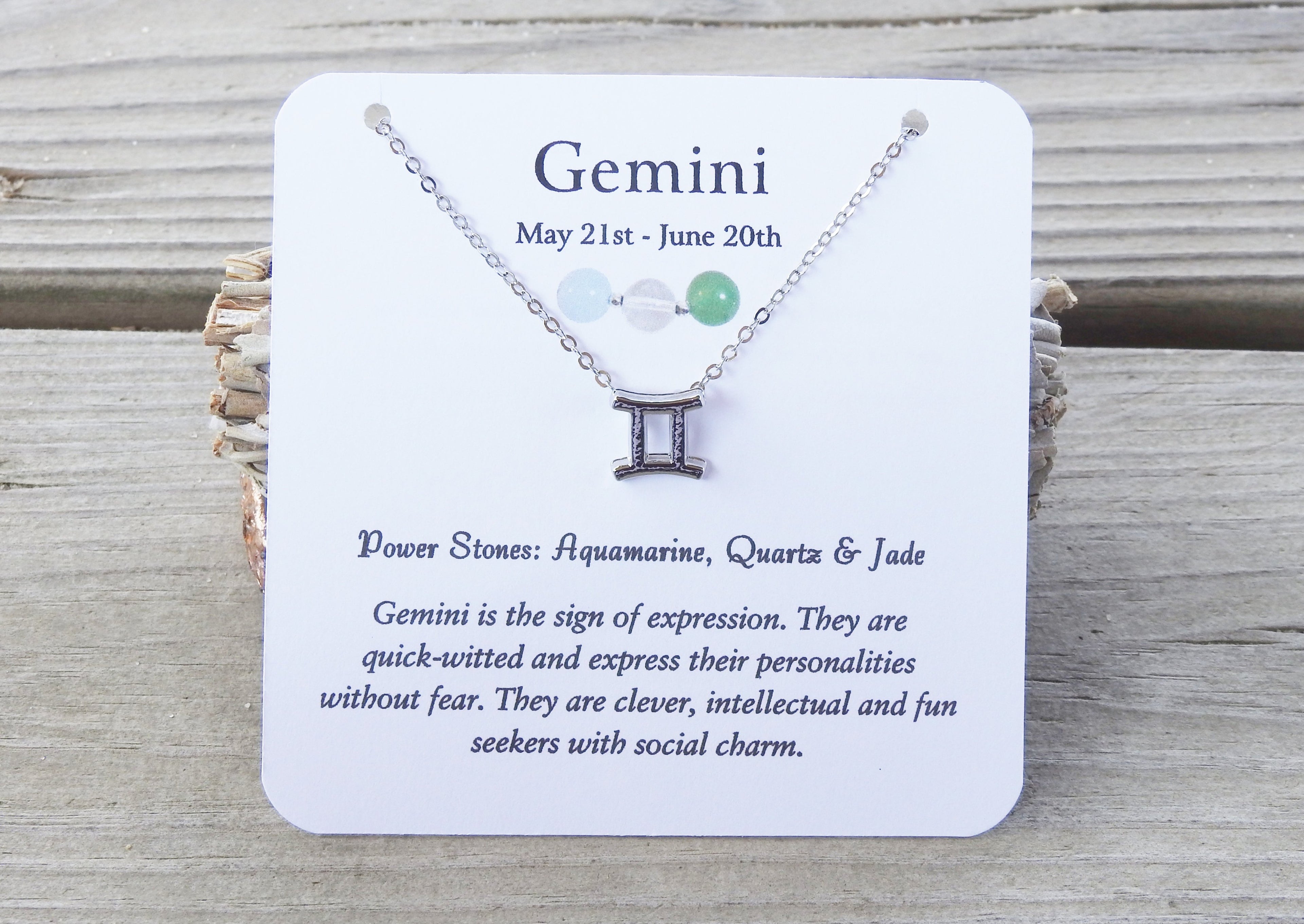 Gemini Zodiac Necklace - Mindful Intentions