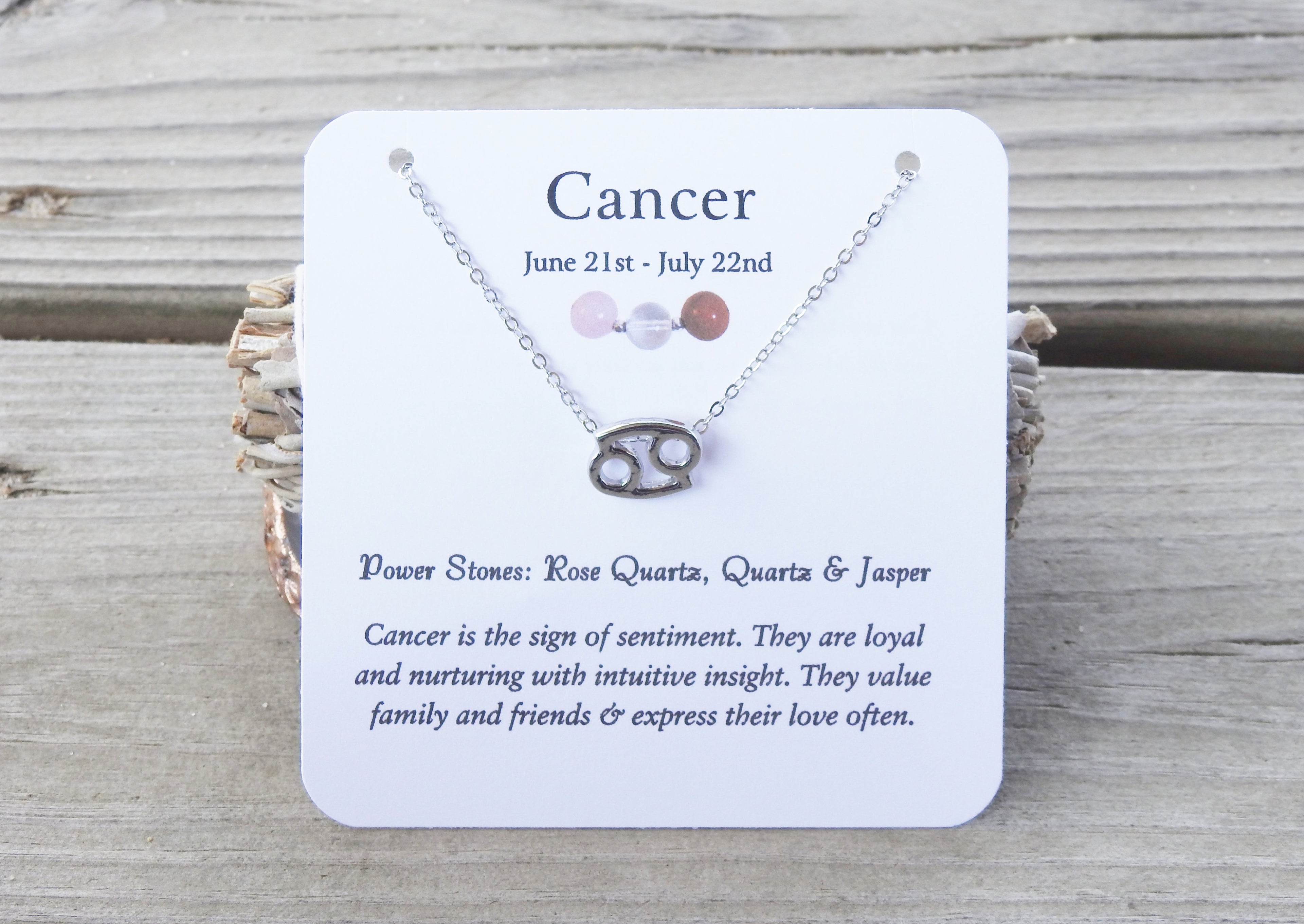 Cancer Zodiac Necklace - Mindful Intentions
