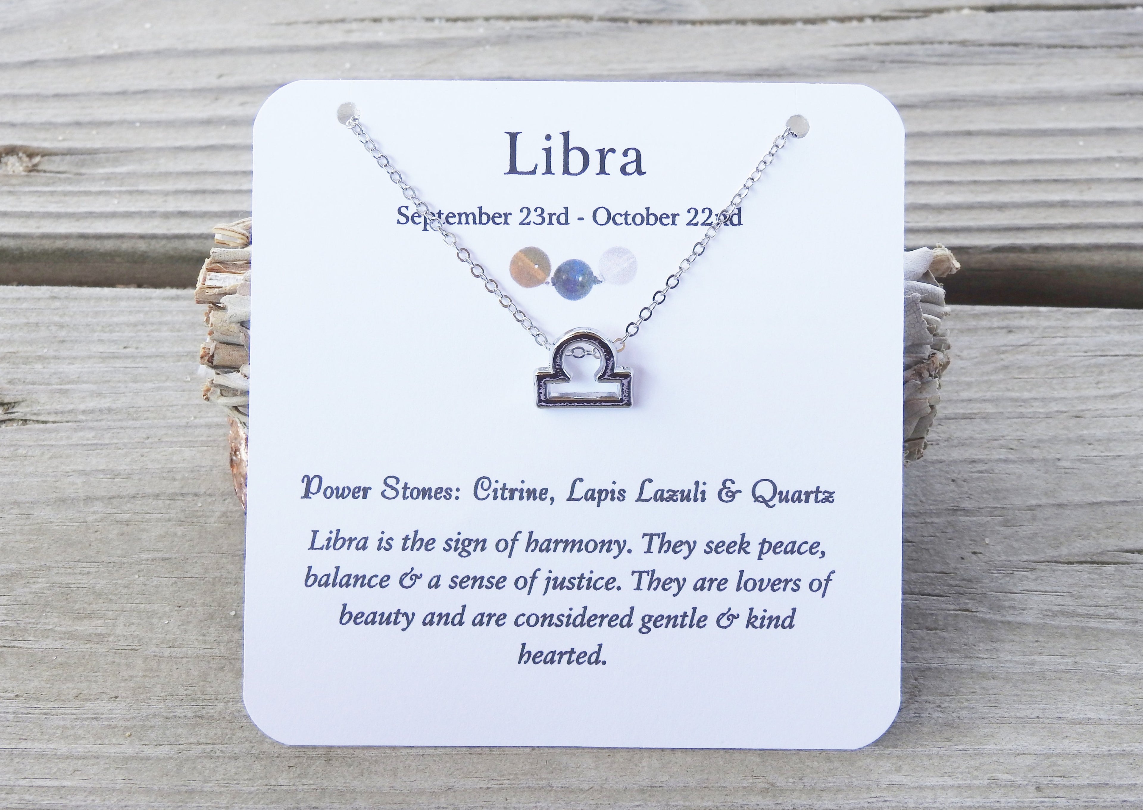 Libra Zodiac Necklace - Mindful Intentions