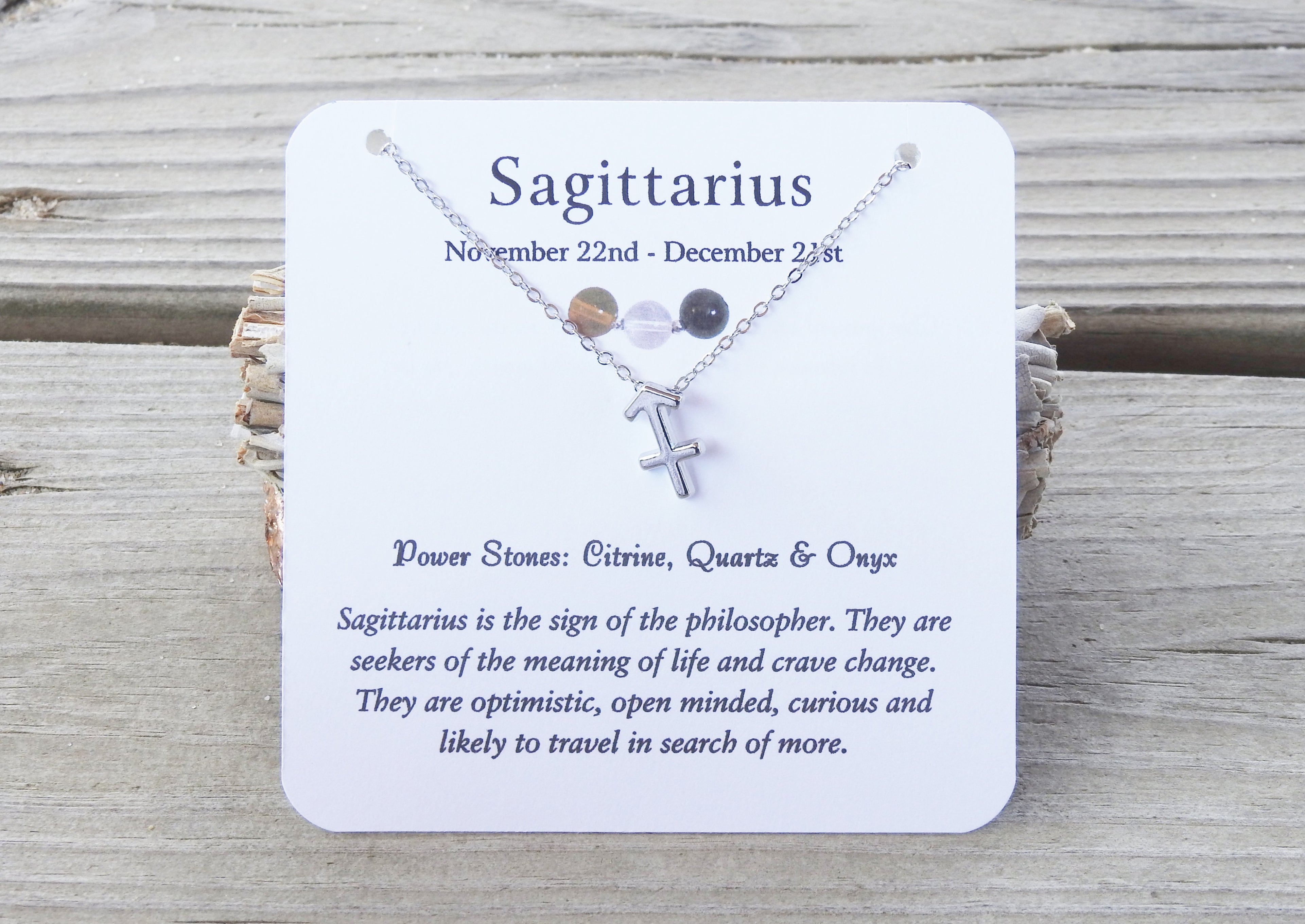 Sagittarius Zodiac Necklace - Mindful Intentions