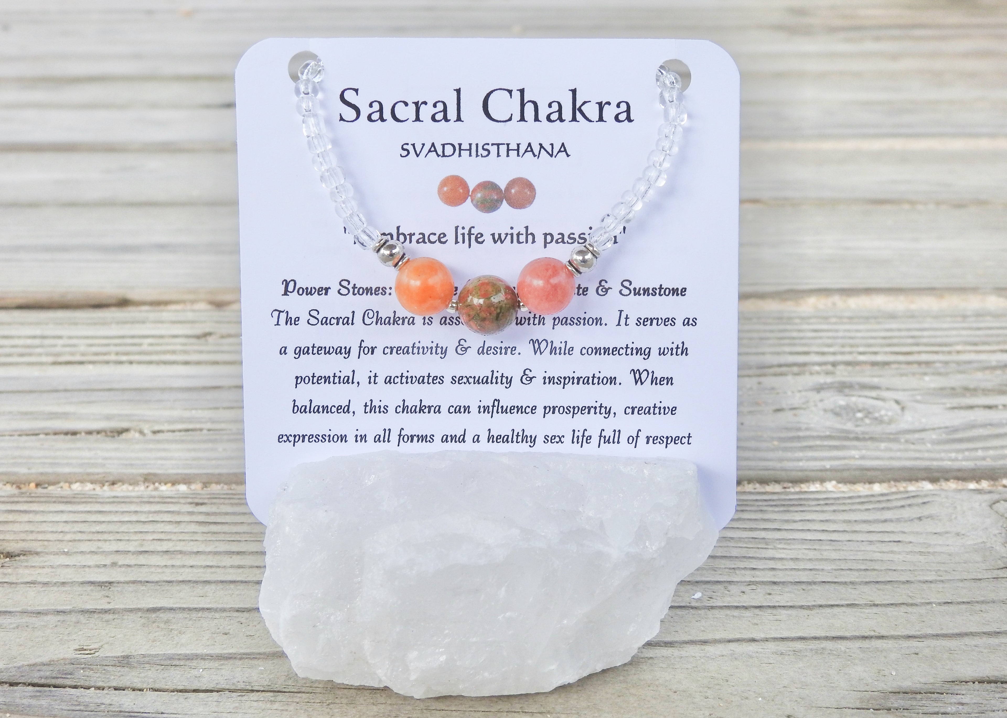 Sacral Chakra Bracelet- For Creativity & Sexuality - Mindful Intentions