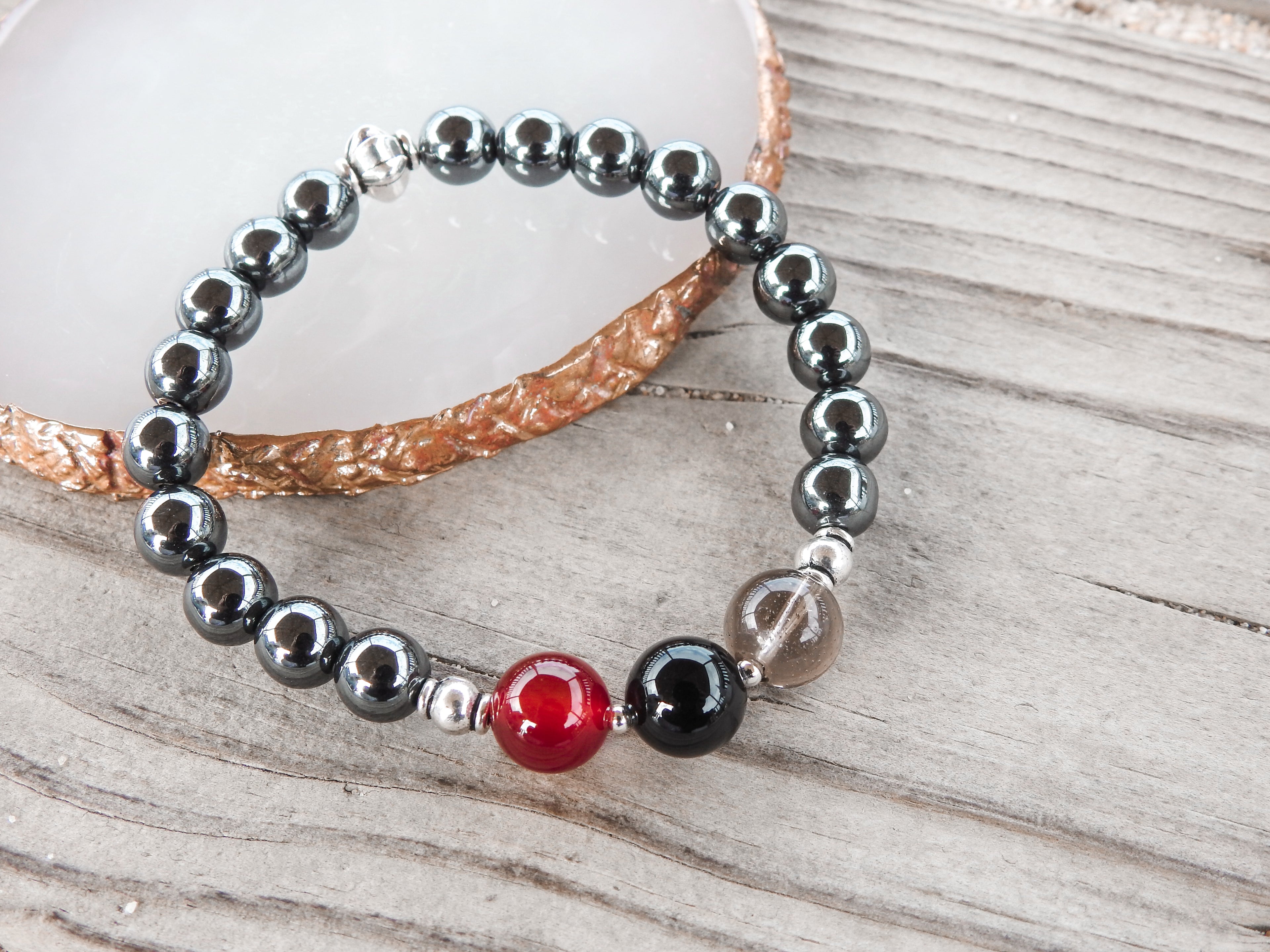 Men's Root Chakra Bracelet- For Grounding & Security - Mindful Intentions