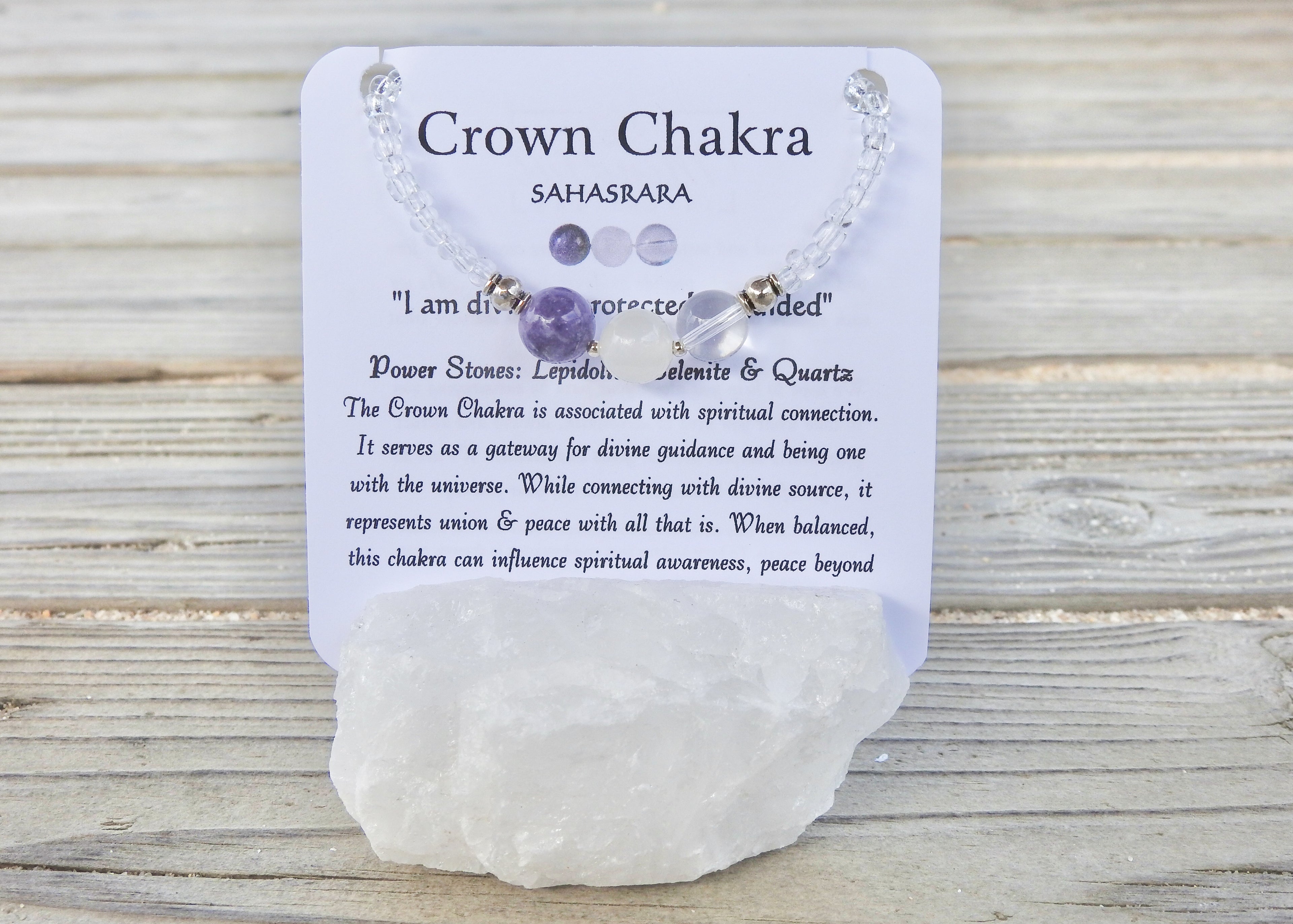 Crown Chakra Bracelet- For Divine Guidance & Universal Connection - Mindful Intentions