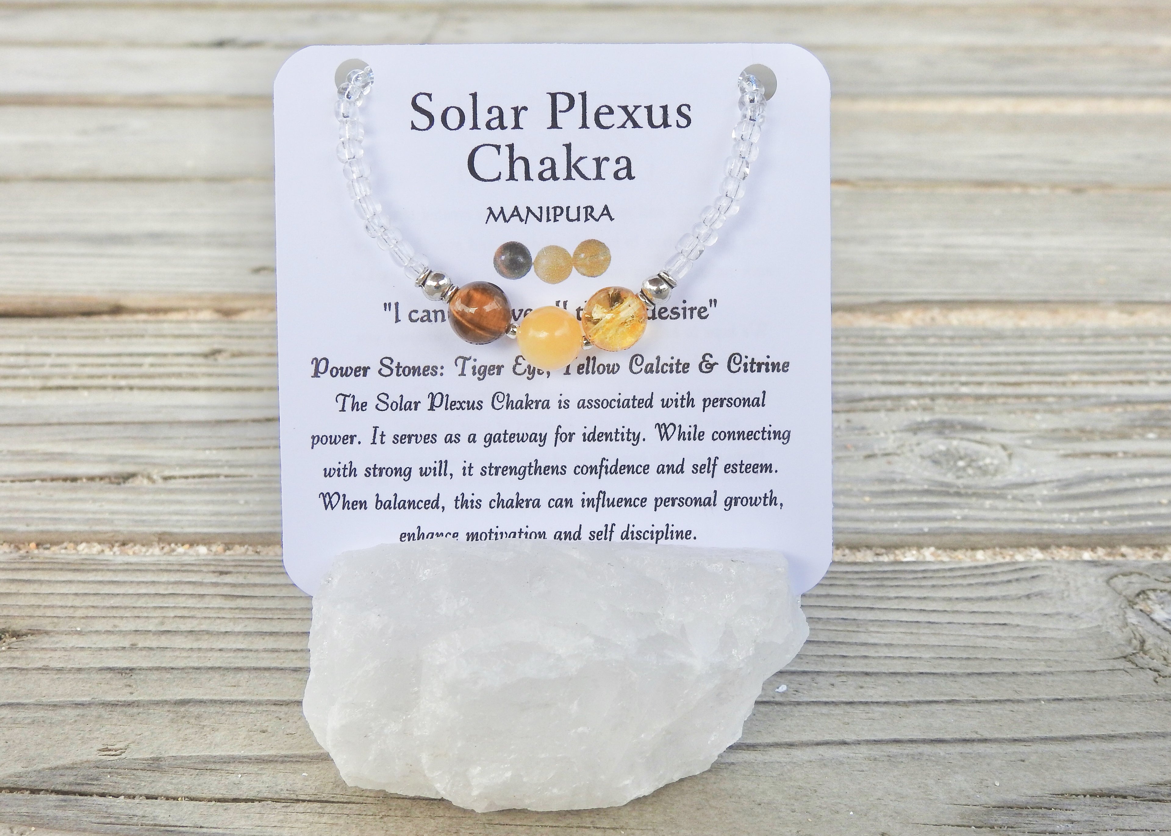Solar Plexus Chakra Bracelet- For Reducing Fear & Growing Self Esteem - Mindful Intentions