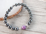 Lepidolite Bracelet for Men- For Emotional Soothing During Transition - Mindful Intentions