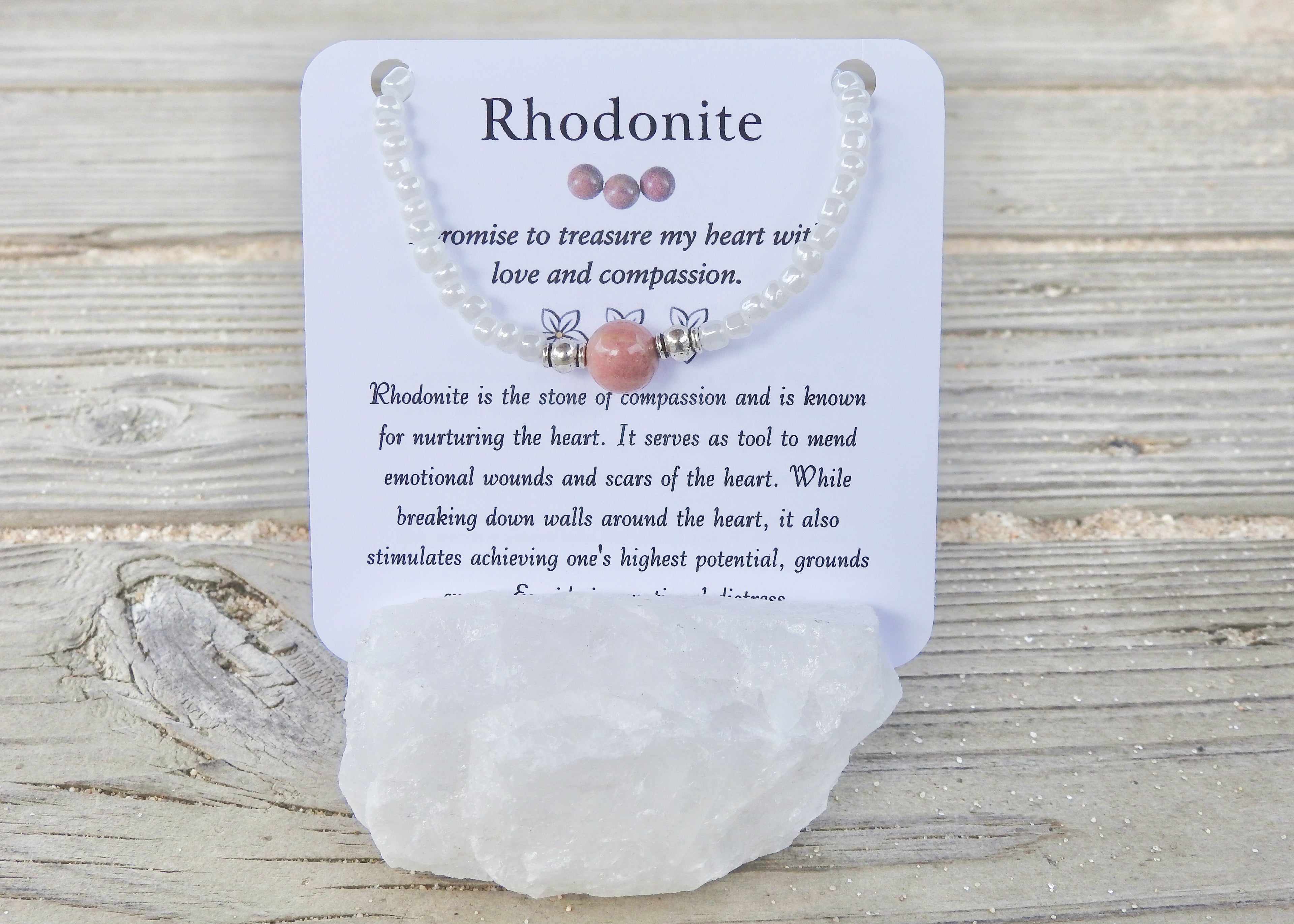 Rhodonite Bracelet- For New Beginnings & Love - Mindful Intentions