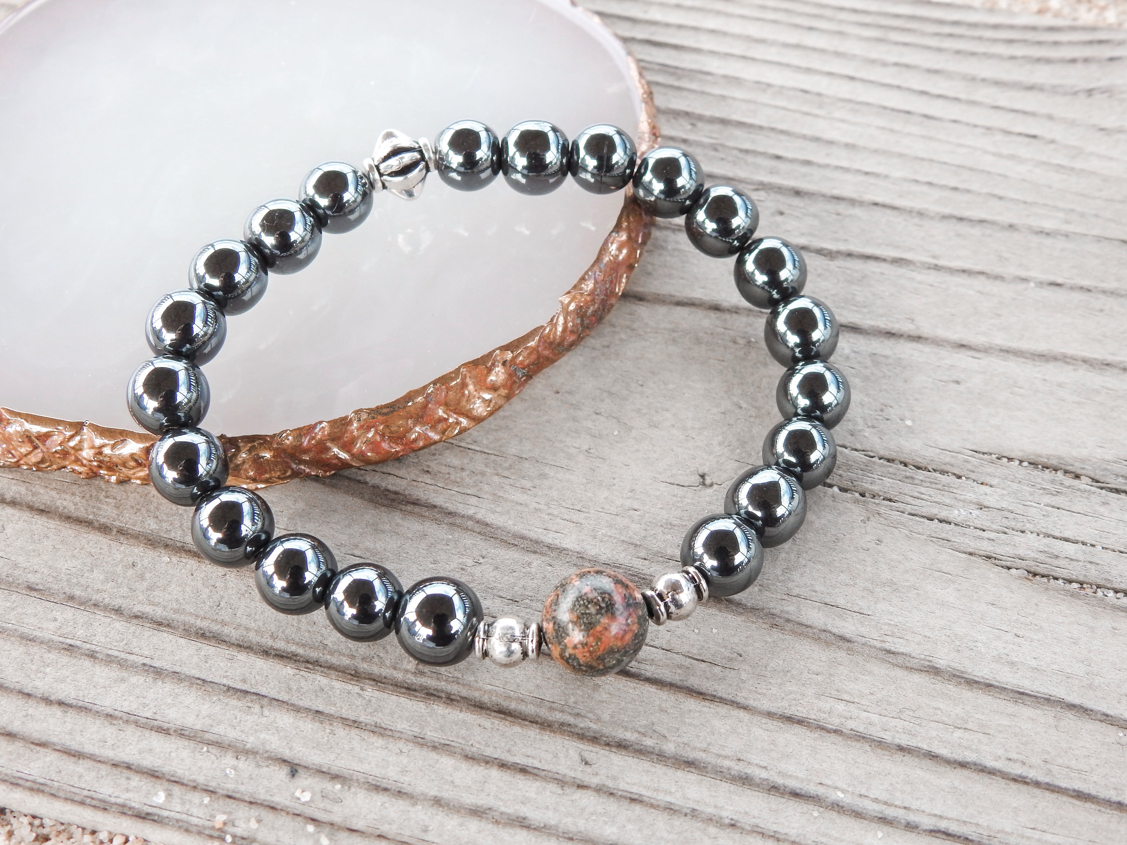 Unakite Bracelet- For Karmic Exploration & Past Life Work - Mindful Intentions