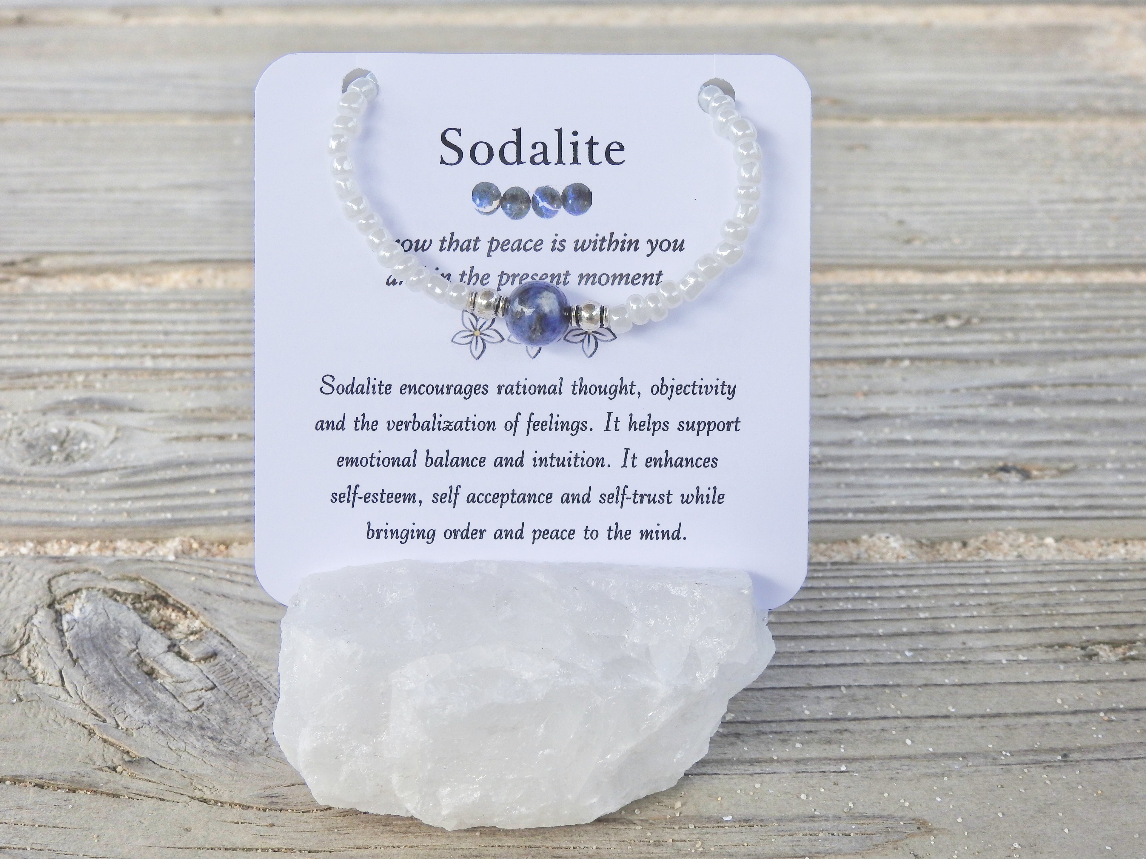 Sodalite Bracelet- For Peace & Social Anxiety - Mindful Intentions