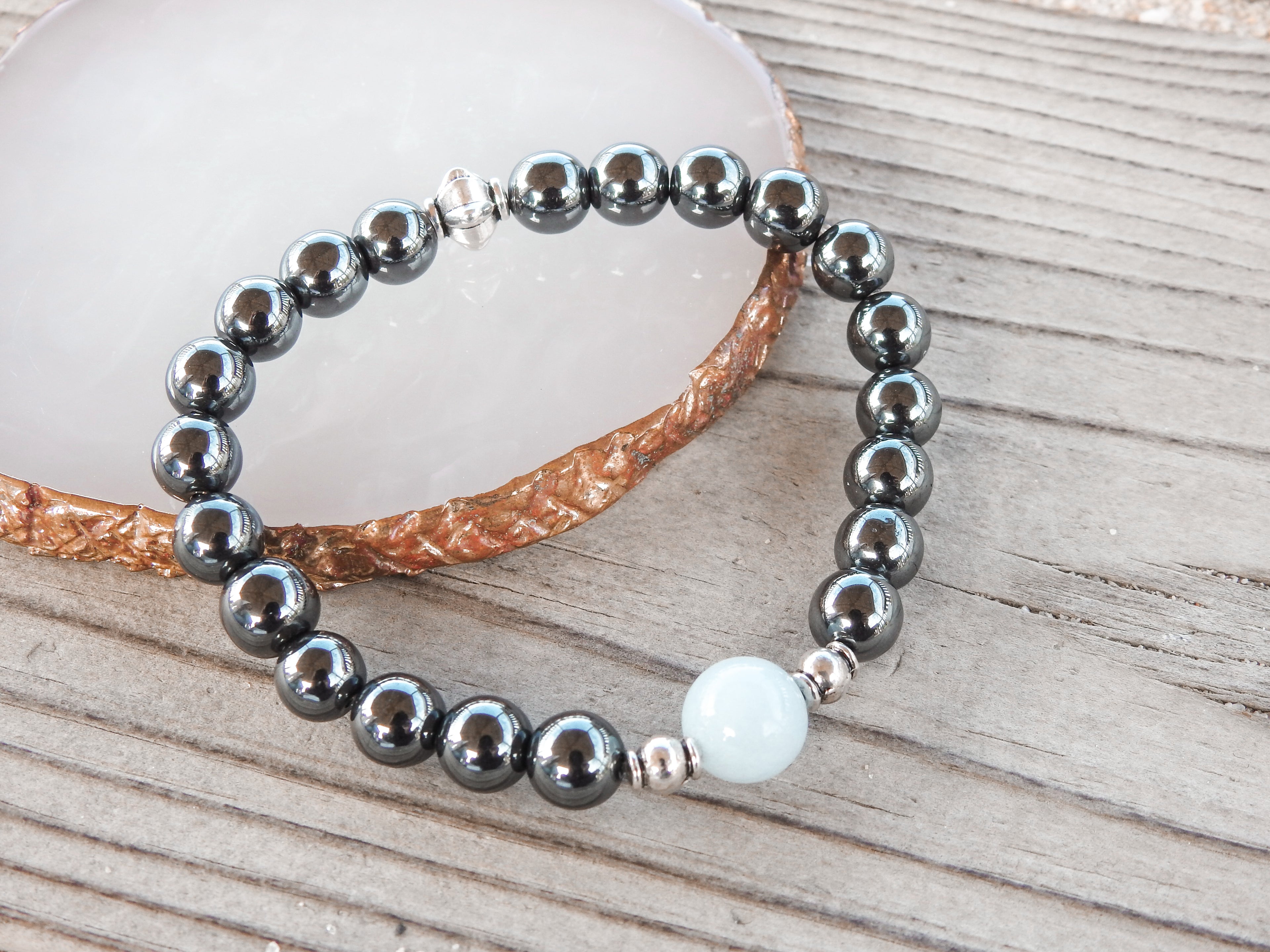 Angelite Bracelet- For Connecting to Divine Source - Mindful Intentions