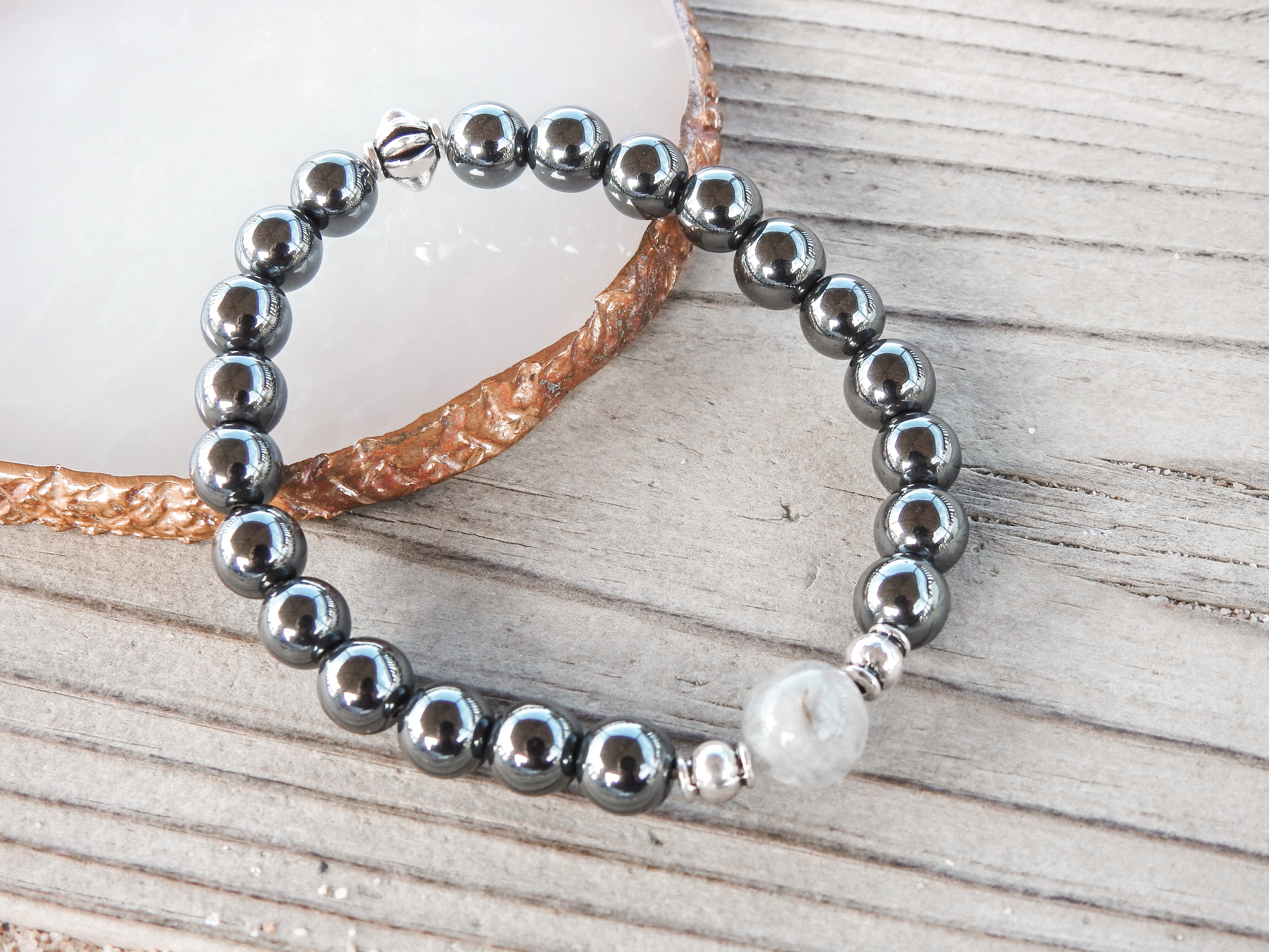 Grey Quartz Bracelet- For Hope & Healing - Mindful Intentions