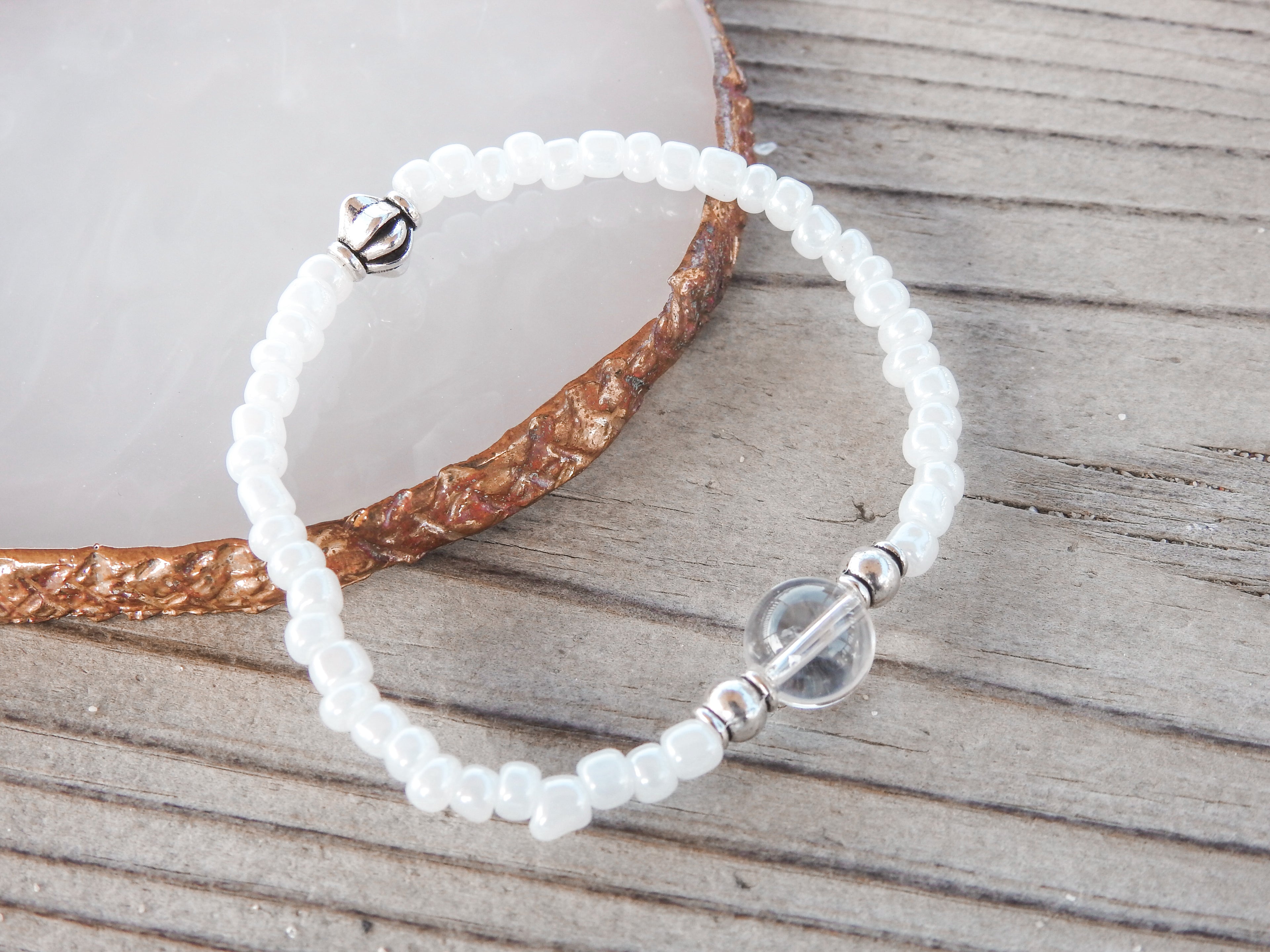Clear Quartz Bracelet- For Mental Clarity & Whole Body Healing - Mindful Intentions