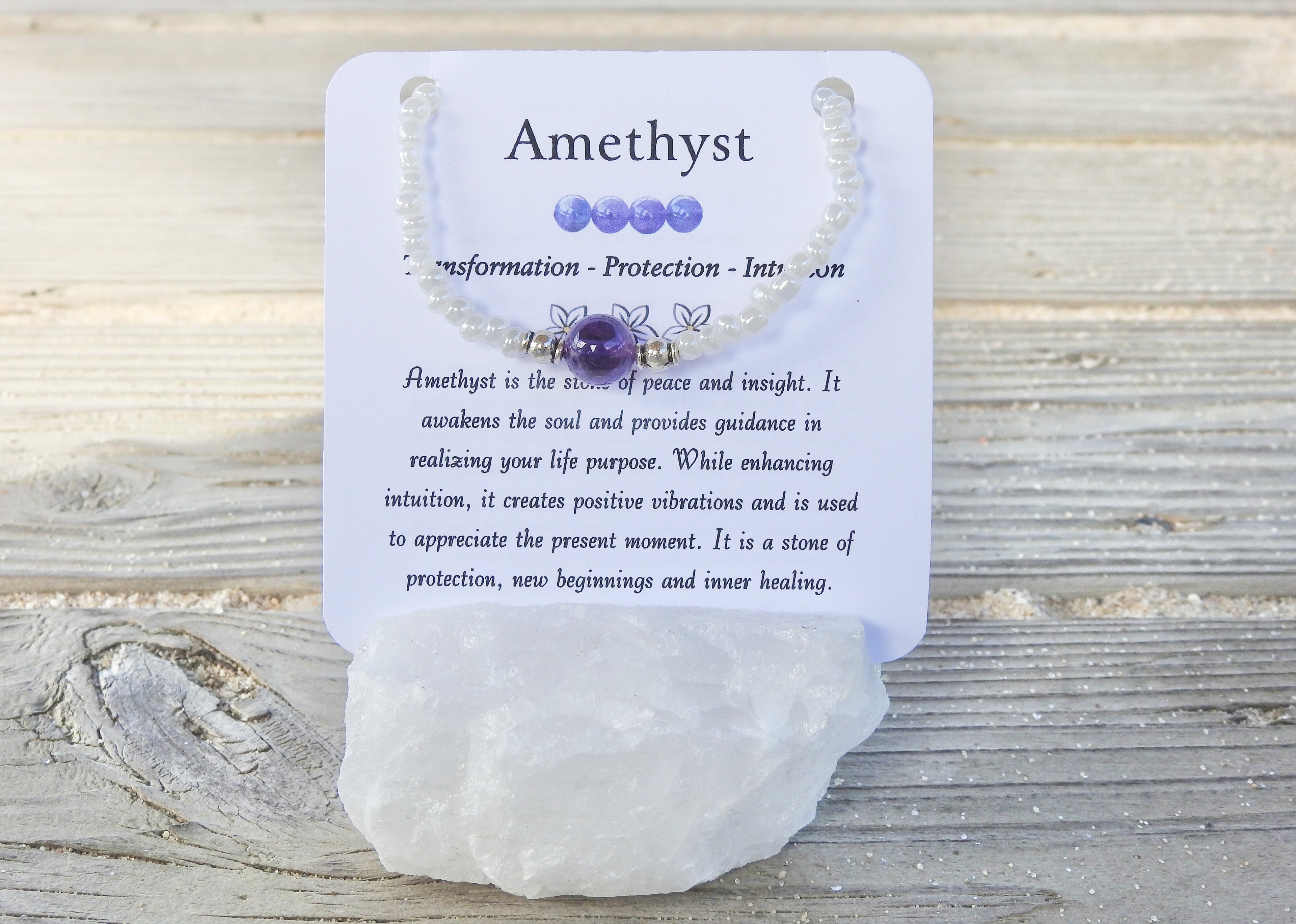Amethyst Bracelet- For Intuition & Protection - Mindful Intentions