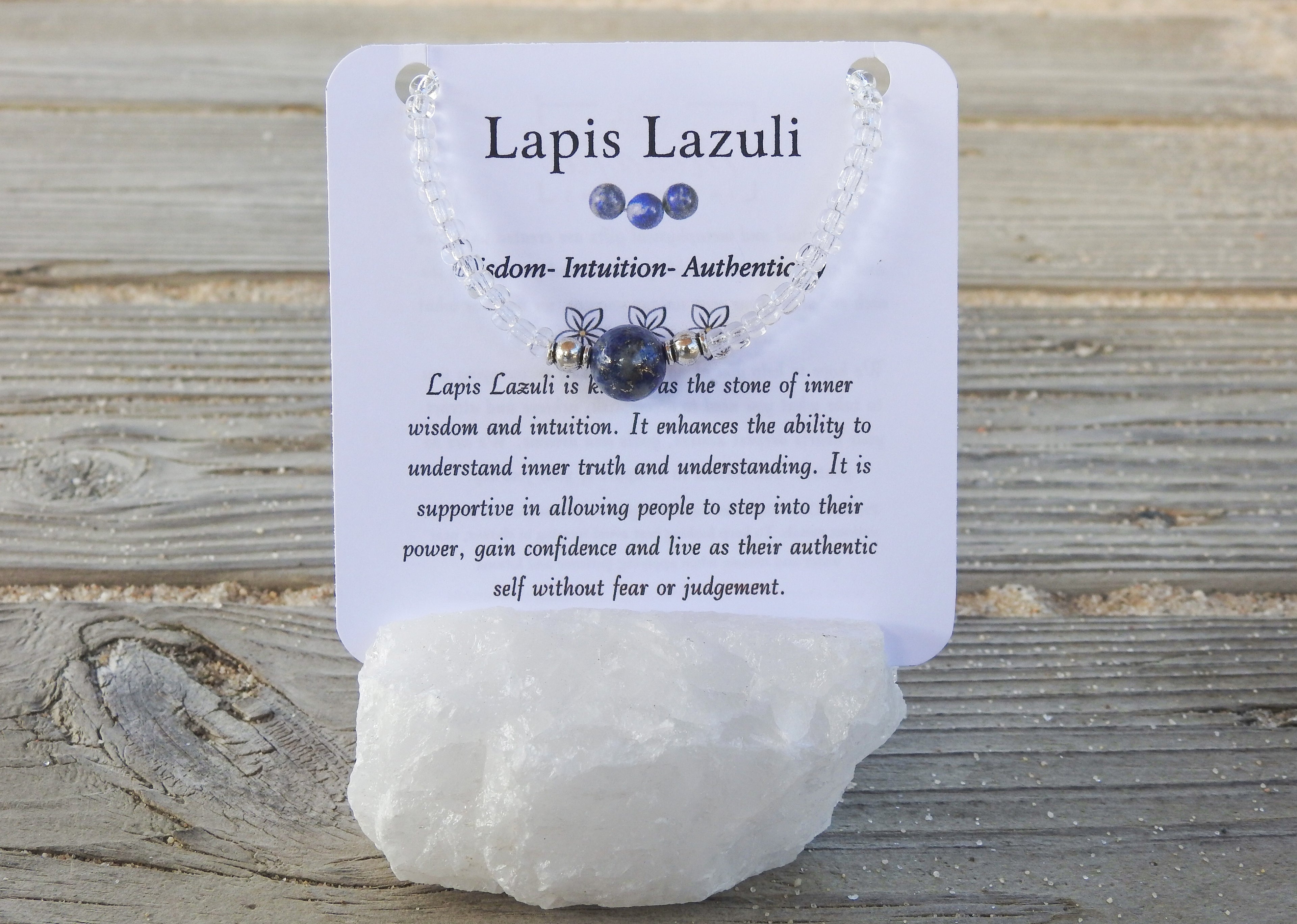 Lapis Lazuli Bracelet- For Confidence in Being Your Authentic Self - Mindful Intentions