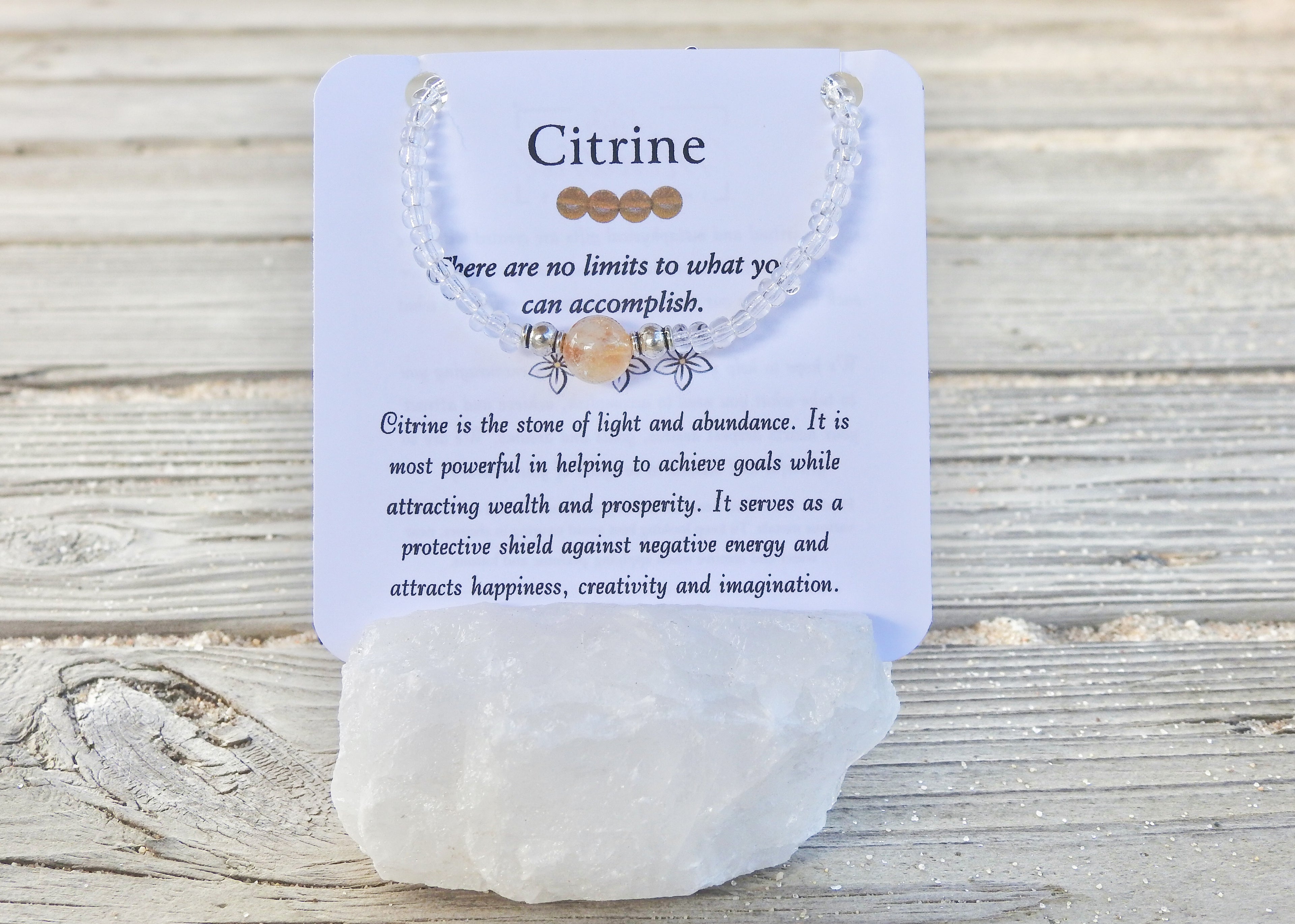 Citrine Bracelet- For Achieving Goals & Success - Mindful Intentions