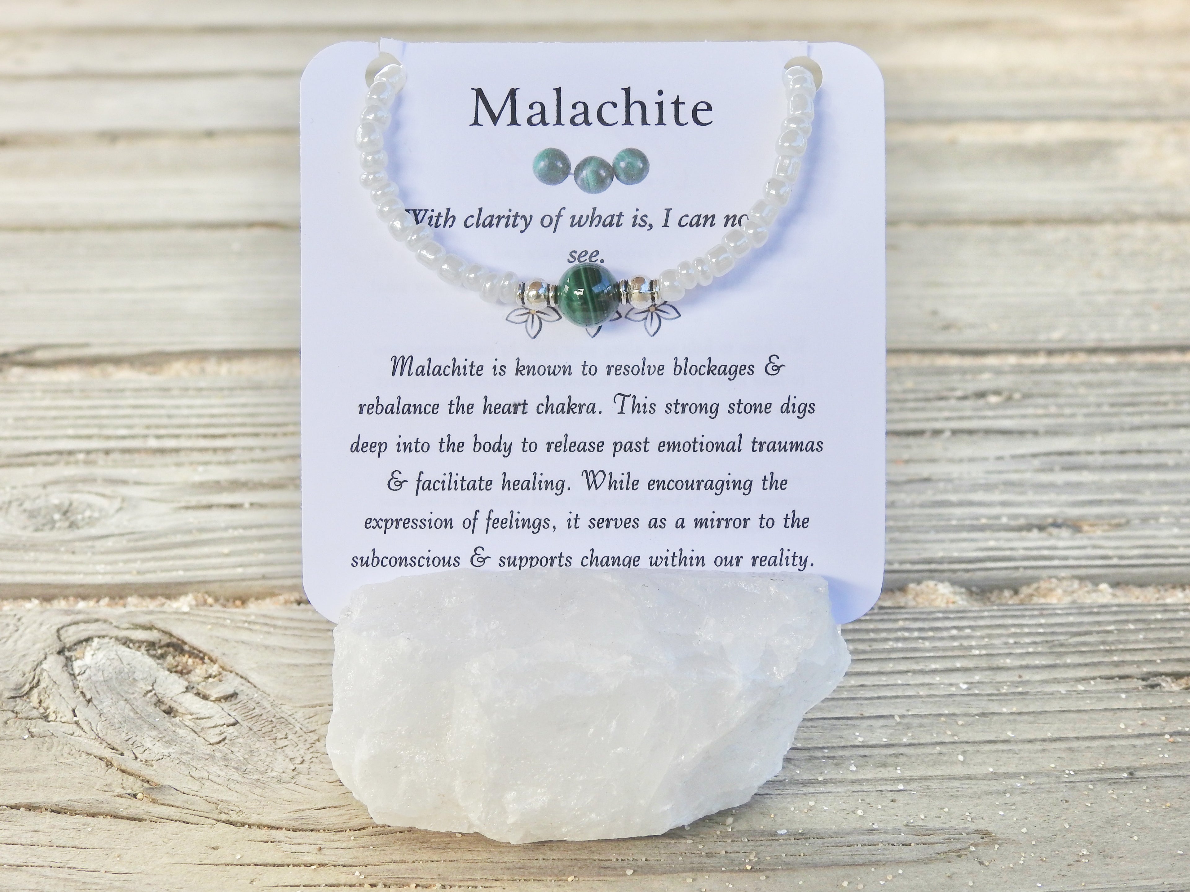Malachite Bracelet- For Heart Healing & Love - Mindful Intentions