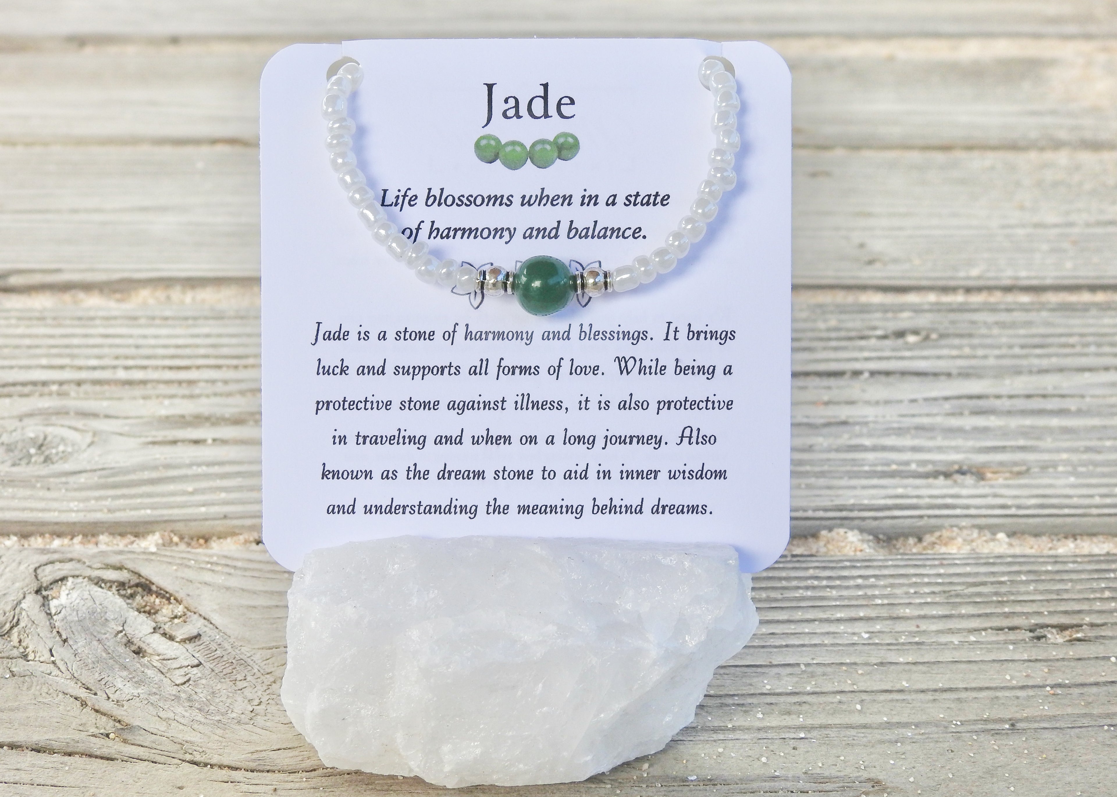 Green Jade Bracelet- For Luck and Harmony - Mindful Intentions