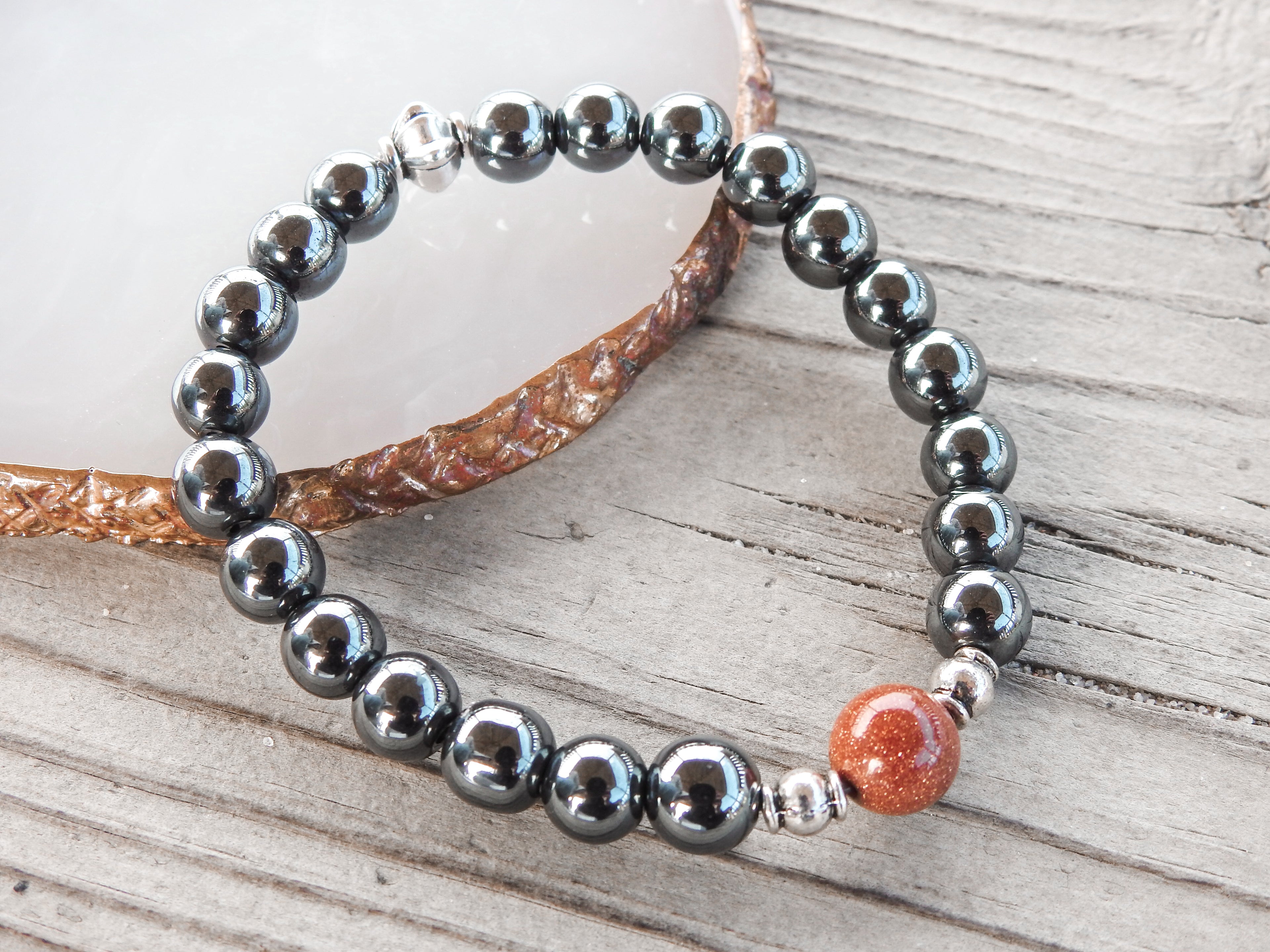 Goldstone Bracelet- For Achieving Goals & Success - Mindful Intentions