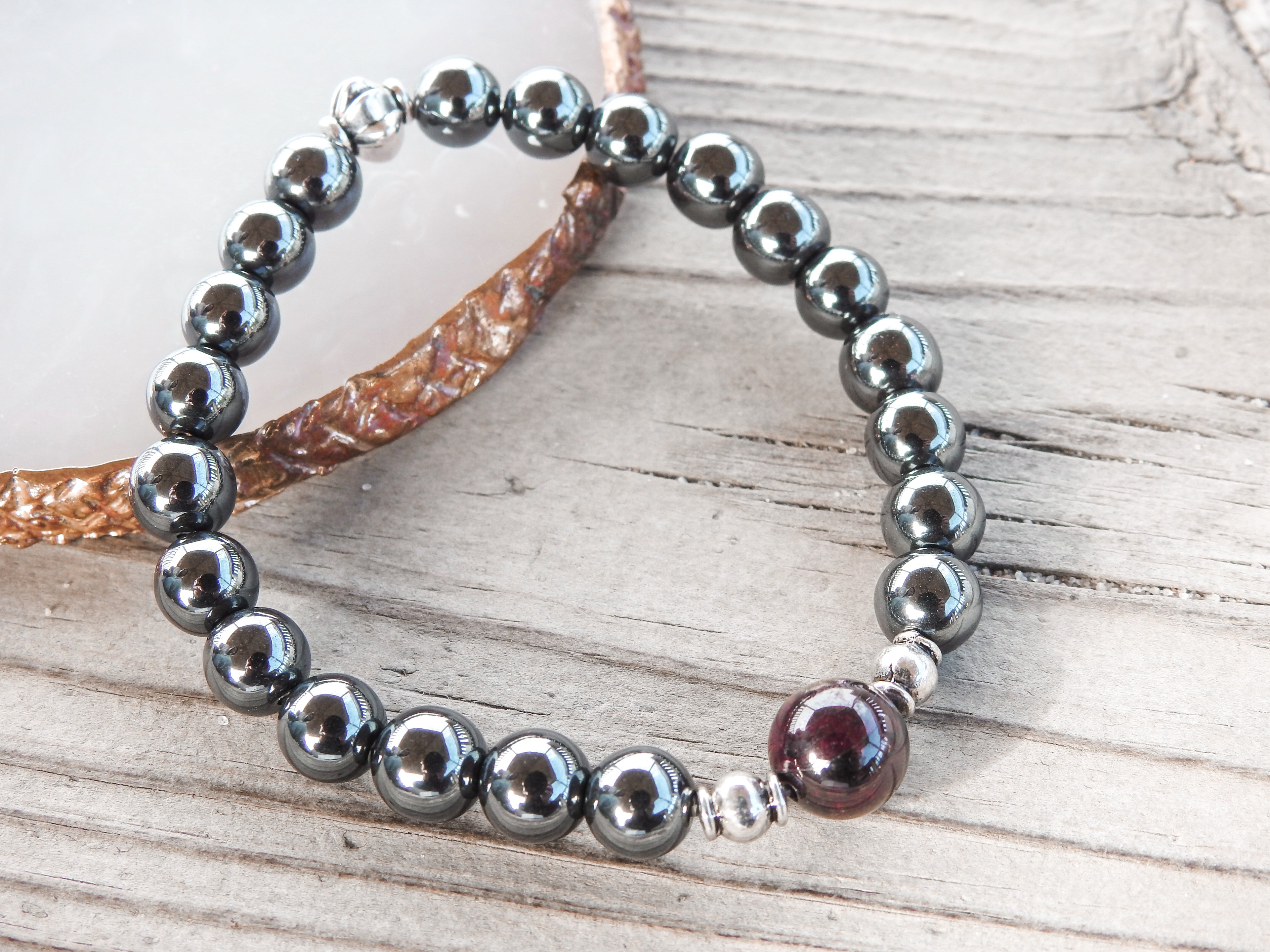 Garnet Men's Bracelet- For Service & Prosperity - Mindful Intentions