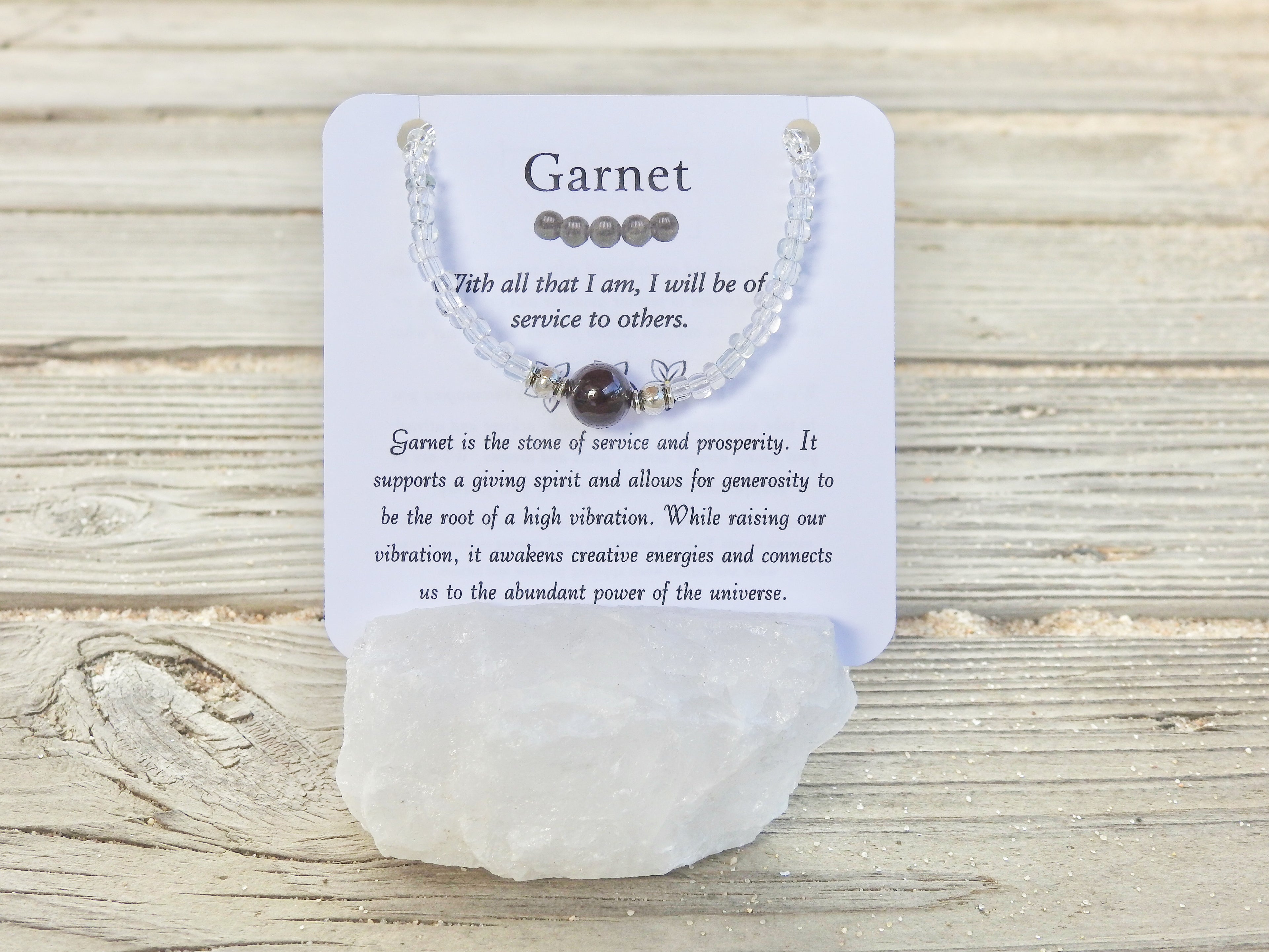 Garnet Bracelet- For Career in Service & Blessings of Prosperity - Mindful Intentions
