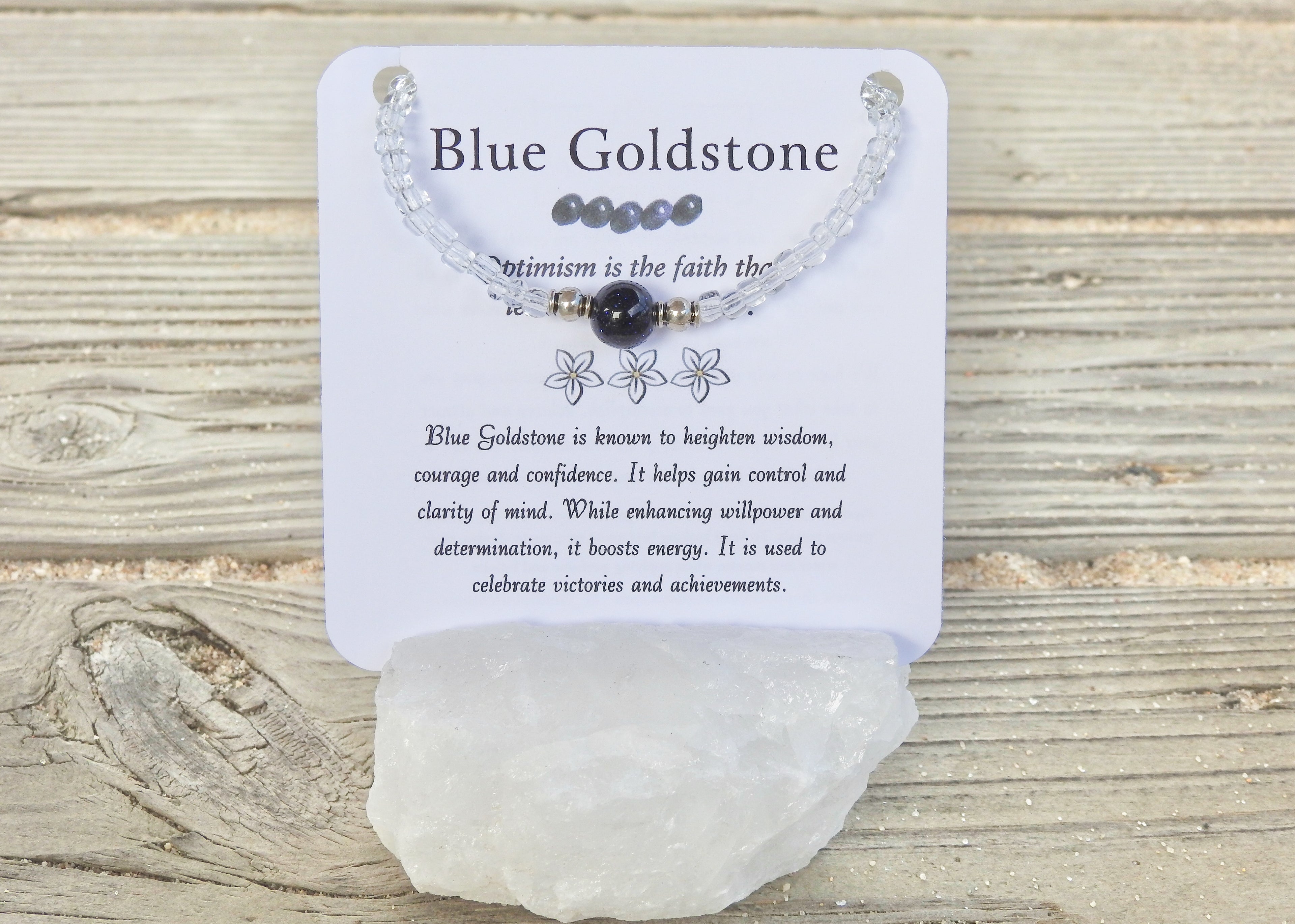Blue Goldstone Bracelet- For Ambition & Achievements - Mindful Intentions