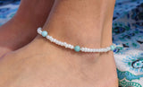 Courage Anklet- Amazonite Beaded Anklet - Mindful Intentions