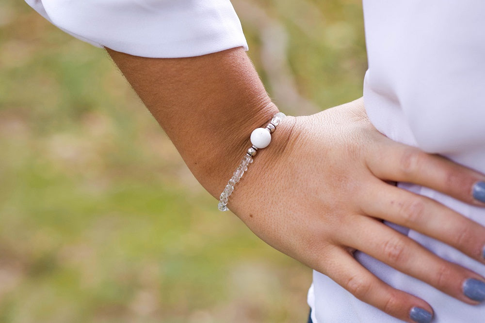 Rainbow Moonstone Bracelet- For New Beginnings & Feminine Energy - Mindful Intentions