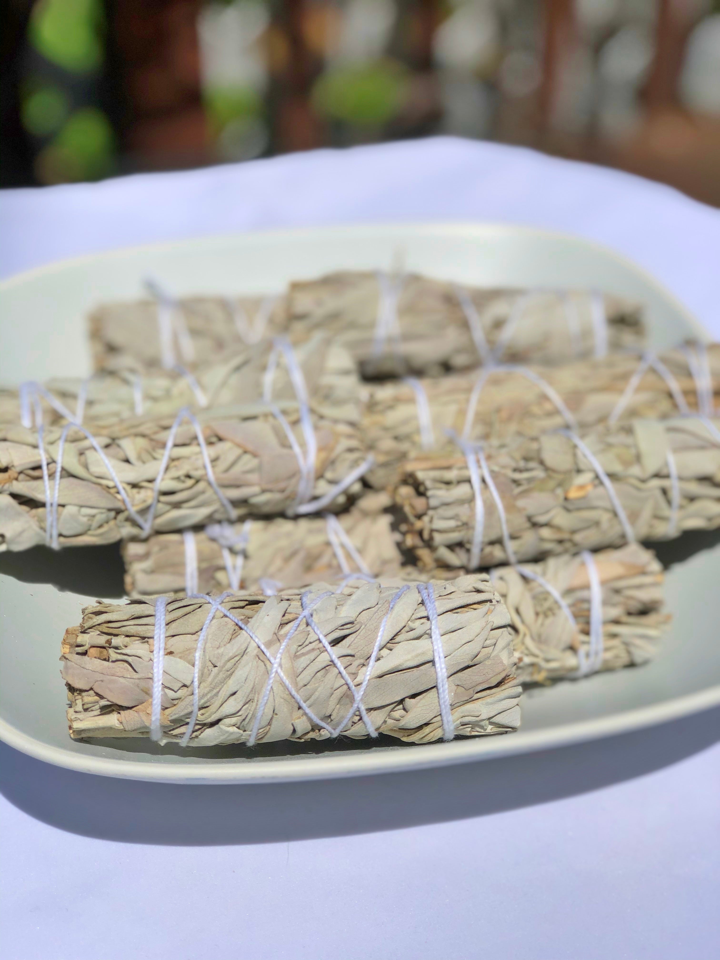 White Sage Smudging Stick- Includes Ritual Instruction Card - Mindful Intentions