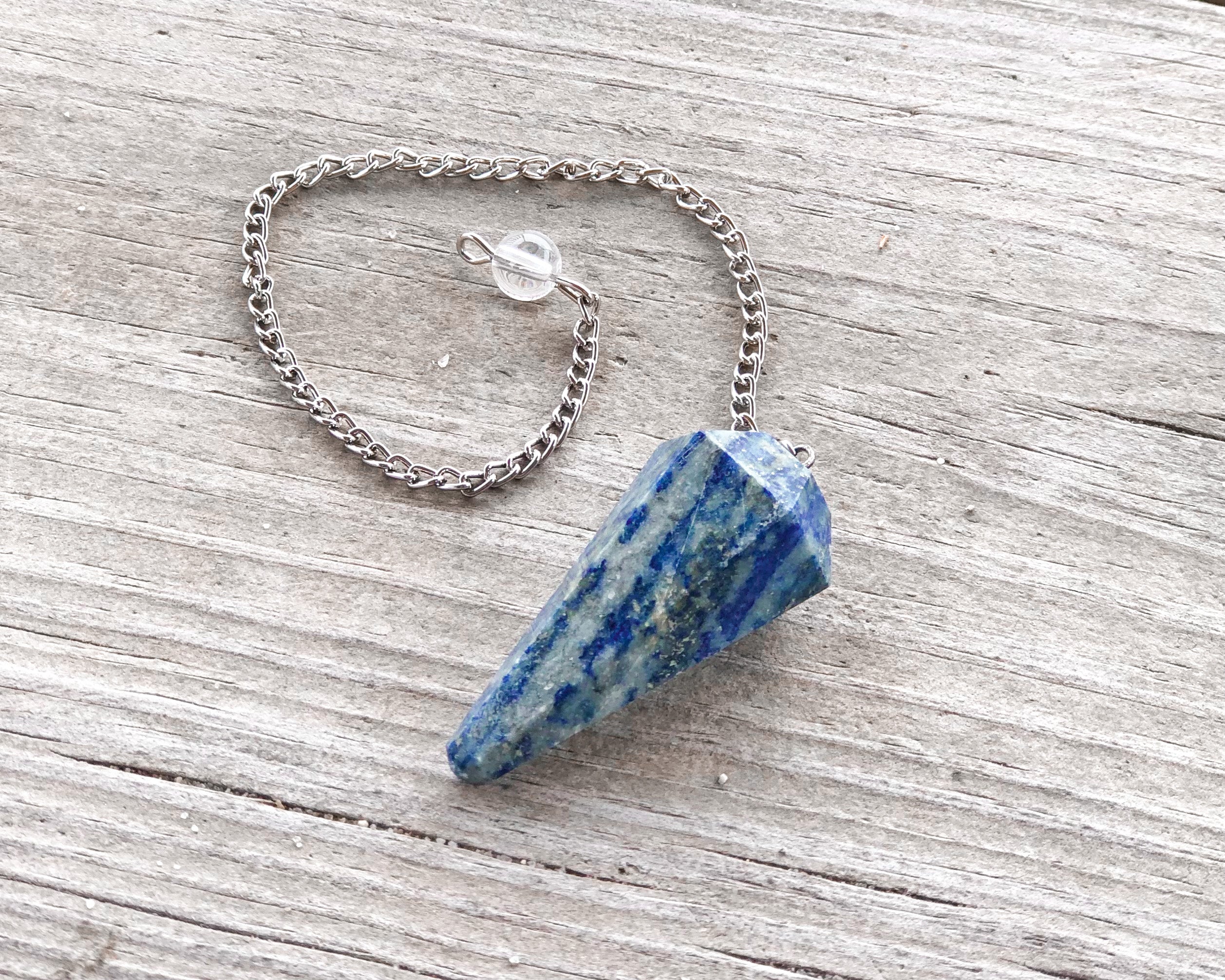 Lapis Lazuli Pendulum with Dowsing Board & Instructions - Mindful Intentions