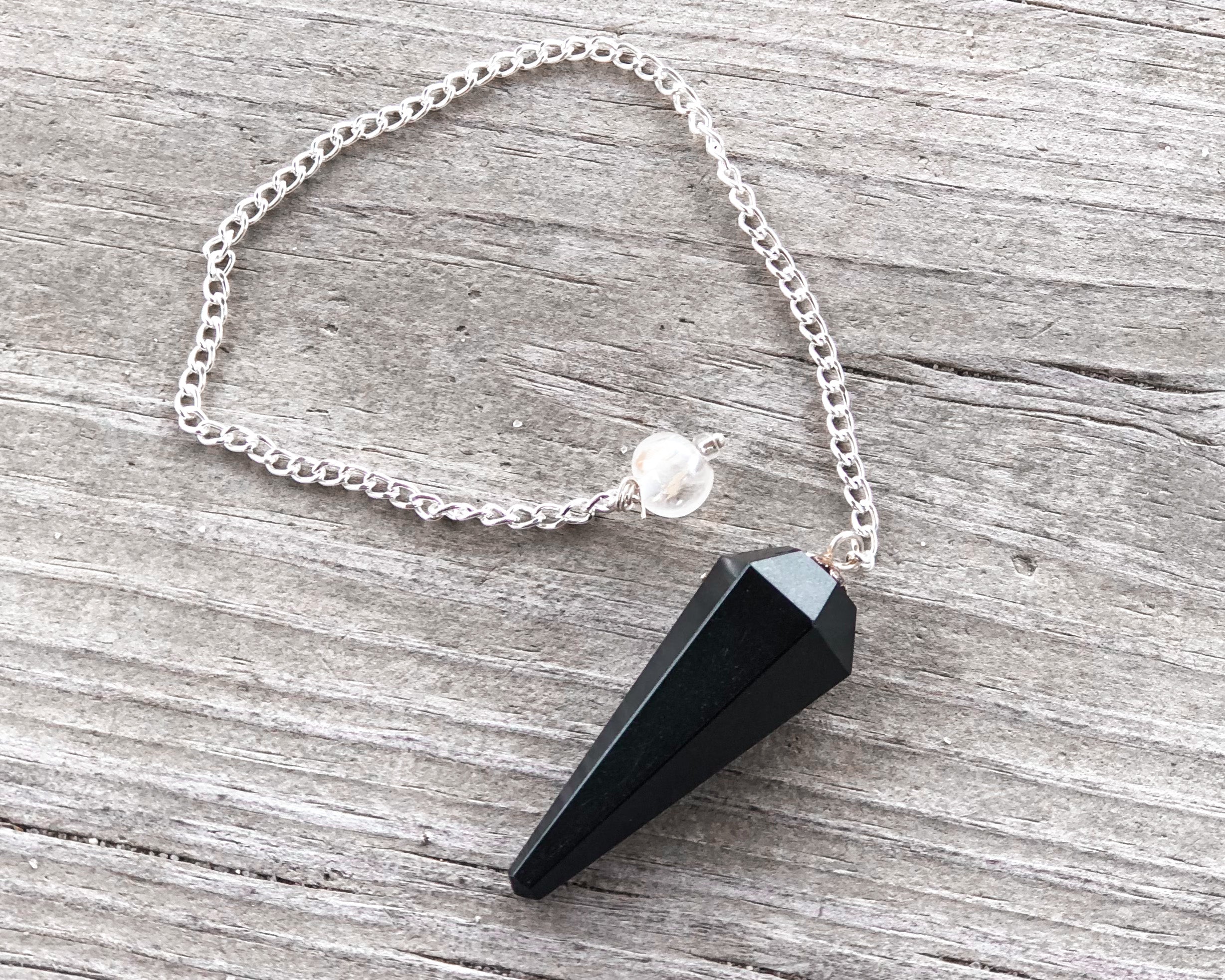 Tourmaline Pendulum with Dowsing Board & Instructions - Mindful Intentions