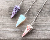 Opalite Pendulum with Dowsing Board & Instructions - Mindful Intentions