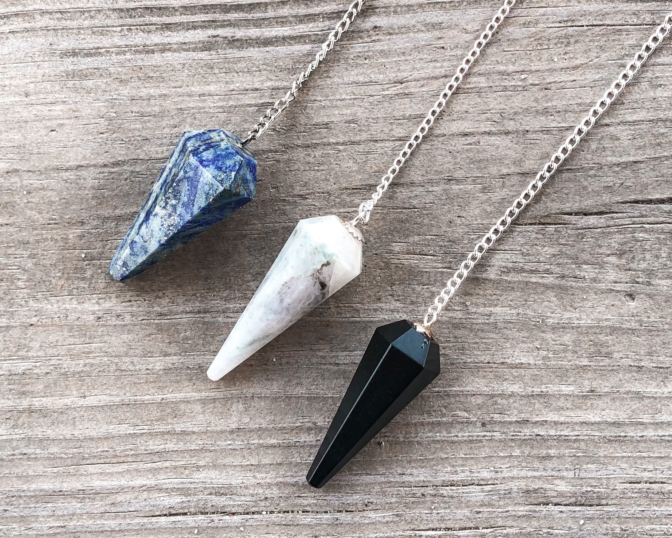 Lapis Lazuli Pendulum with Dowsing Board & Instructions - Mindful Intentions