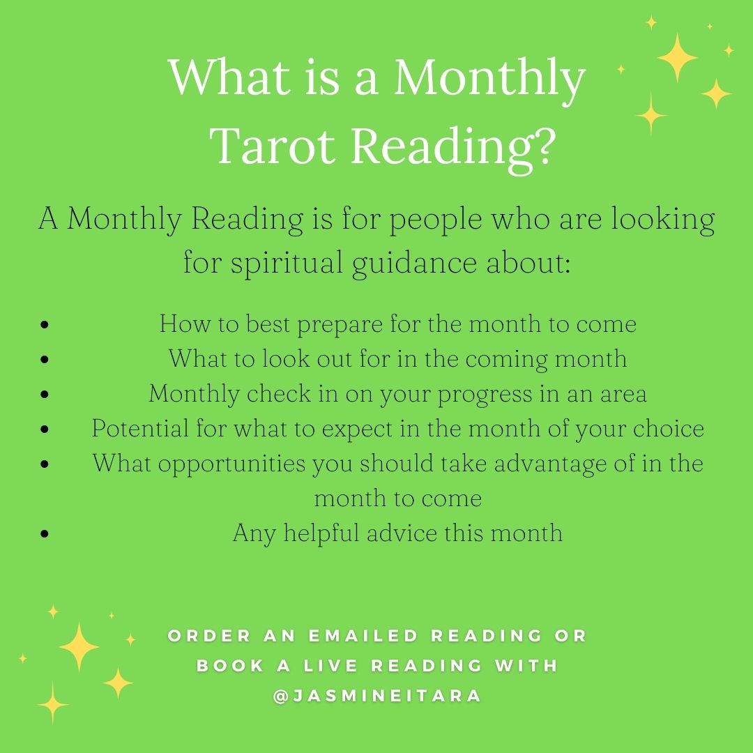 Monthly Tarot Reading- Emailed PDF Reading - Mindful Intentions
