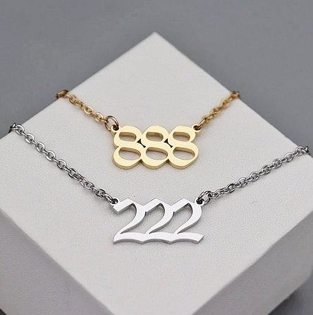 222 Angel Number Necklace- For Trusting the Universe - Mindful Intentions