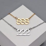 222 Angel Number Necklace- For Trusting the Universe - Mindful Intentions