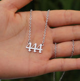 444 Angel Number Necklace- For Foundation, Motivation & Action - Mindful Intentions