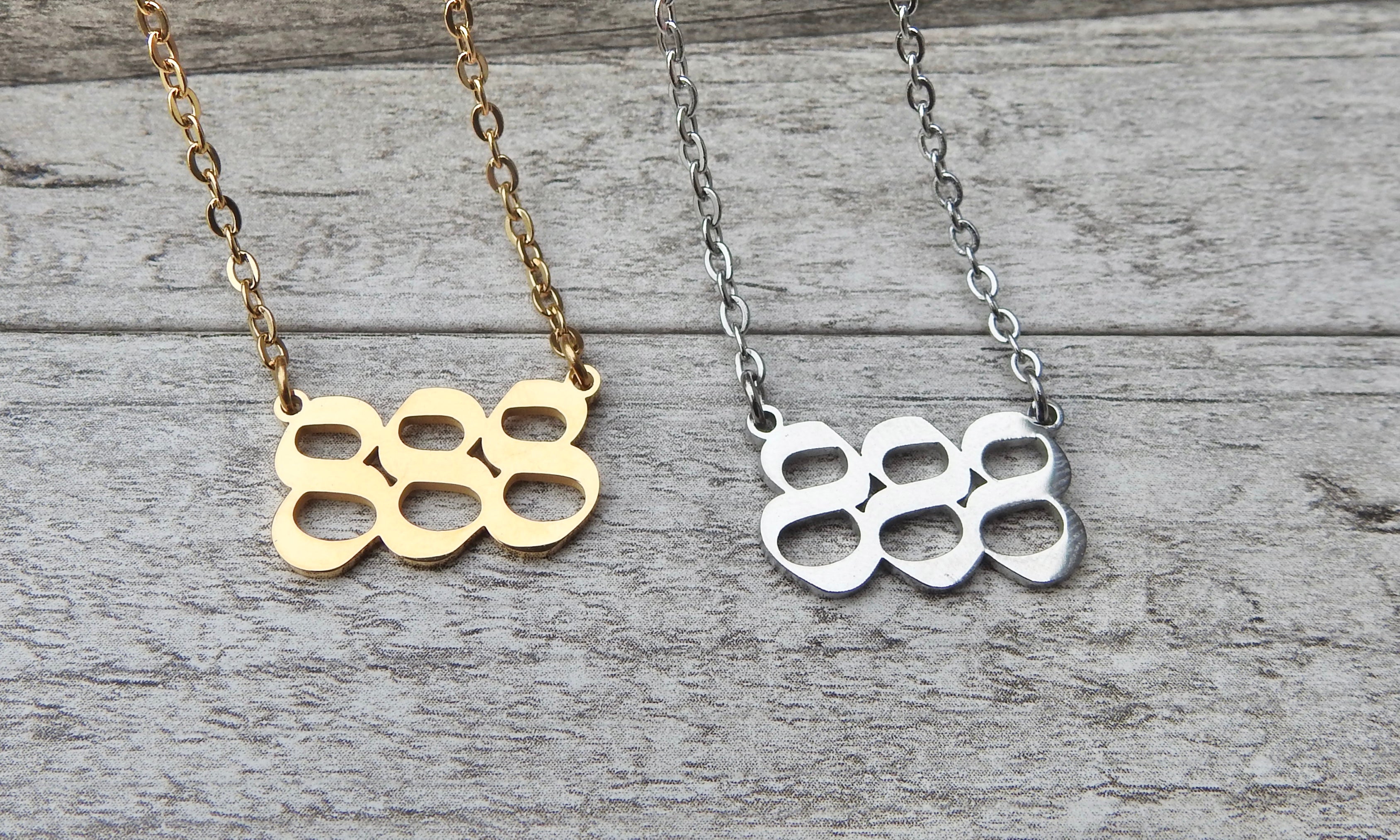 888 Angel Number Necklace- For Abundance & Miracles - Mindful Intentions