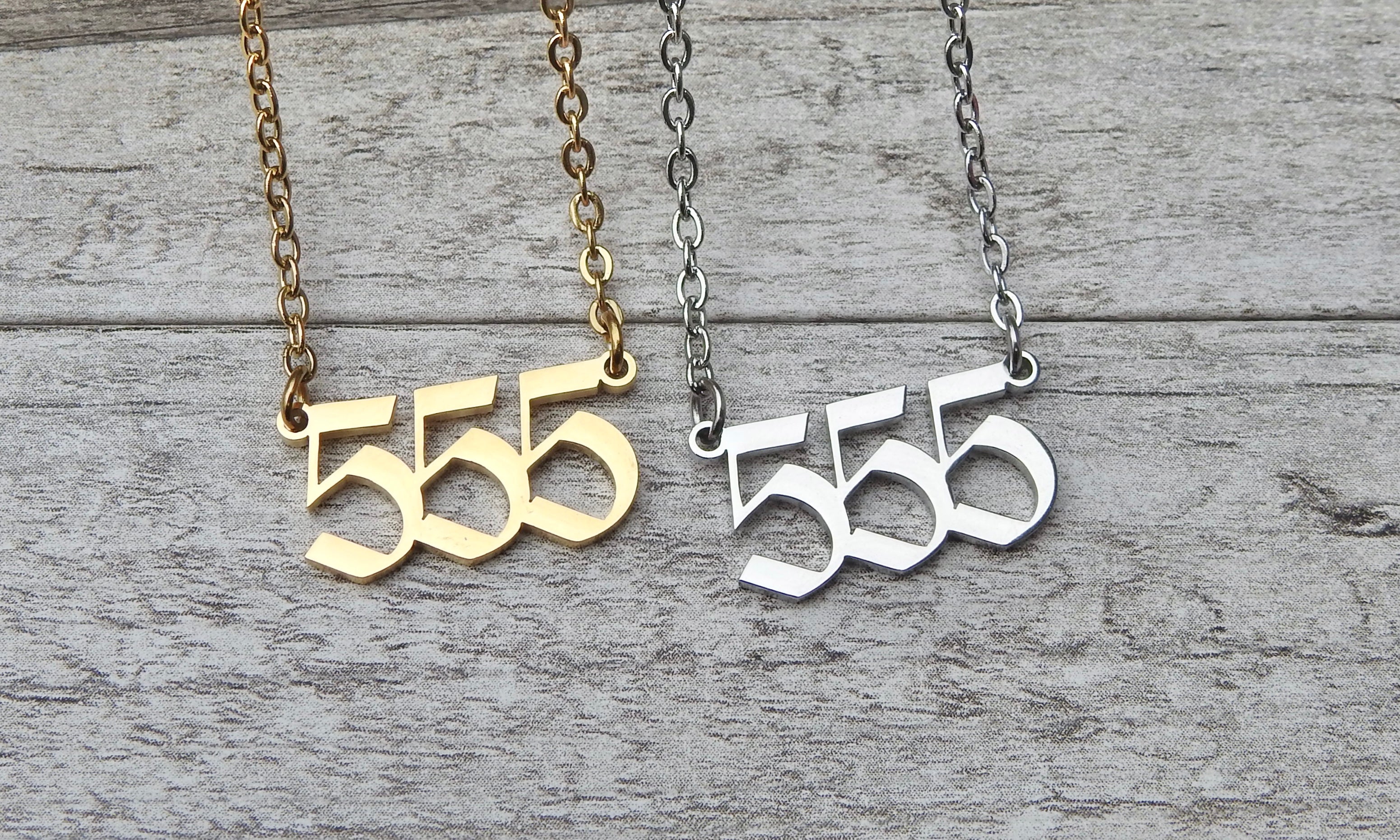 555 Angel Number Necklace- For Change & Transformation - Mindful Intentions