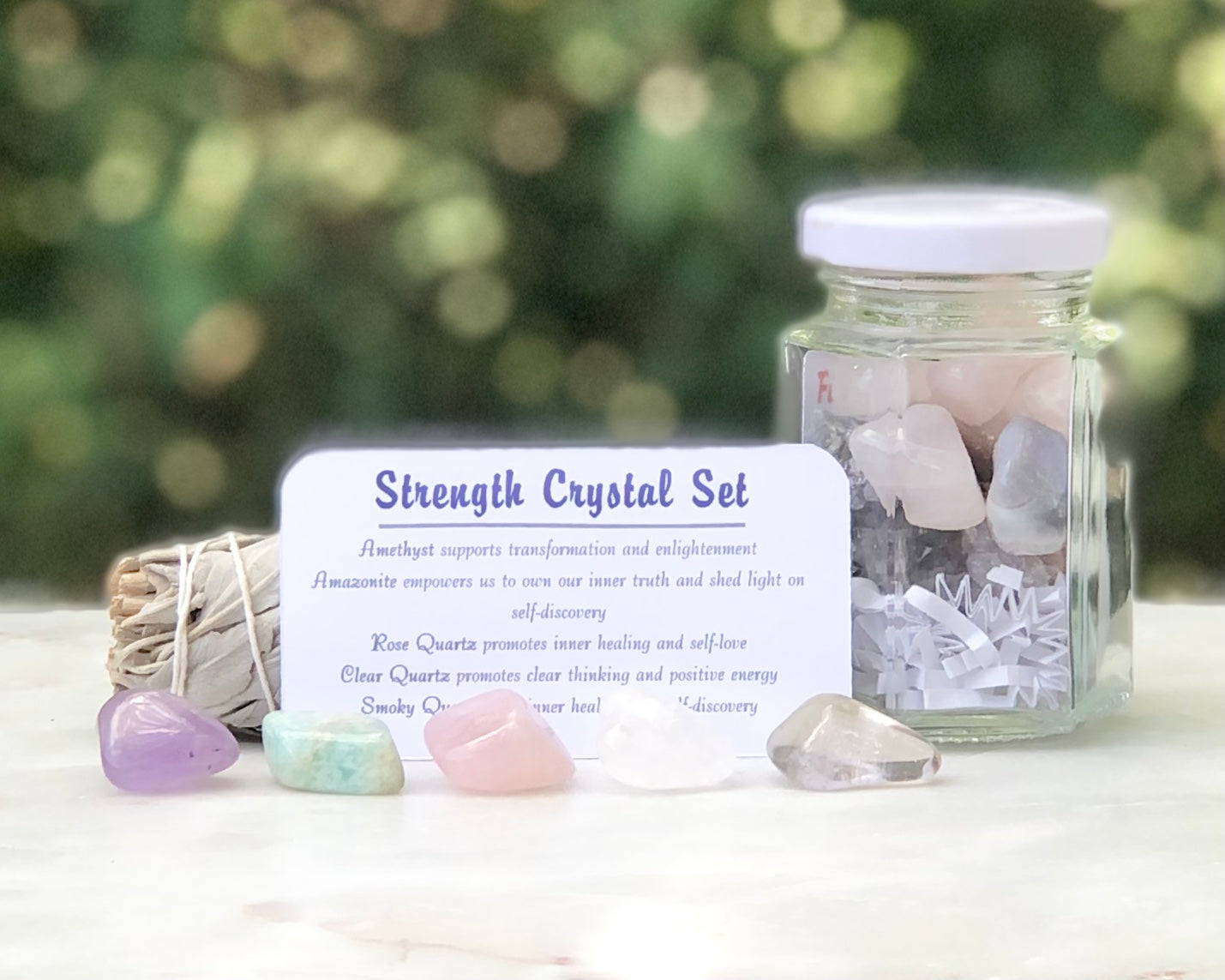 Strength Crystal Jar Set - Mindful Intentions