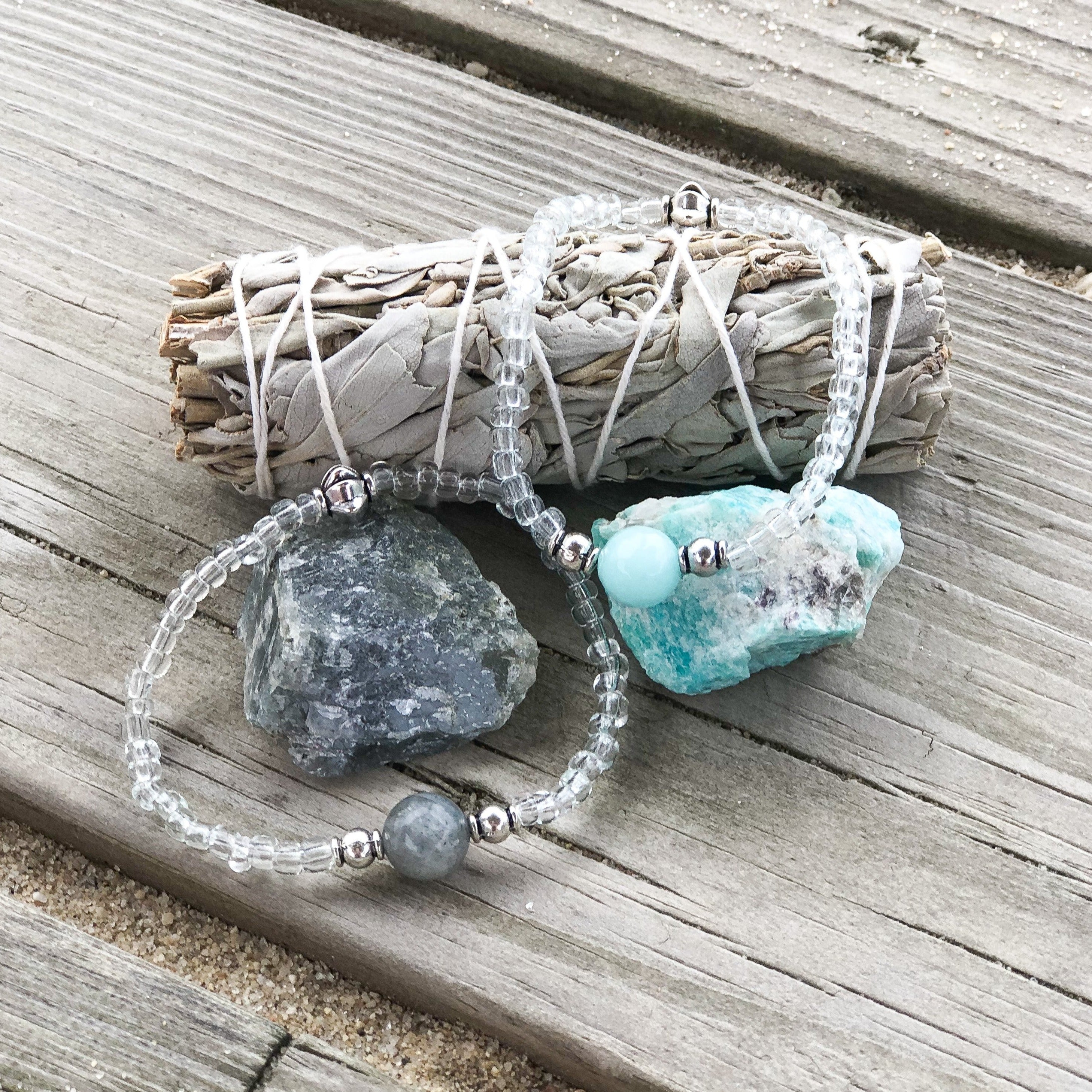 Amazonite Bracelet- For Courage & Self Expression - Mindful Intentions