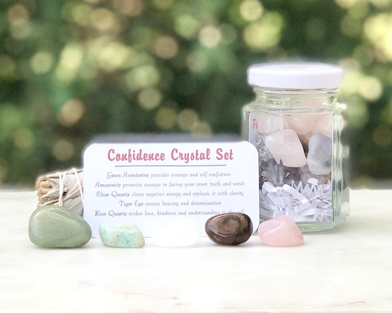 Confidence Crystal Jar Set - Mindful Intentions