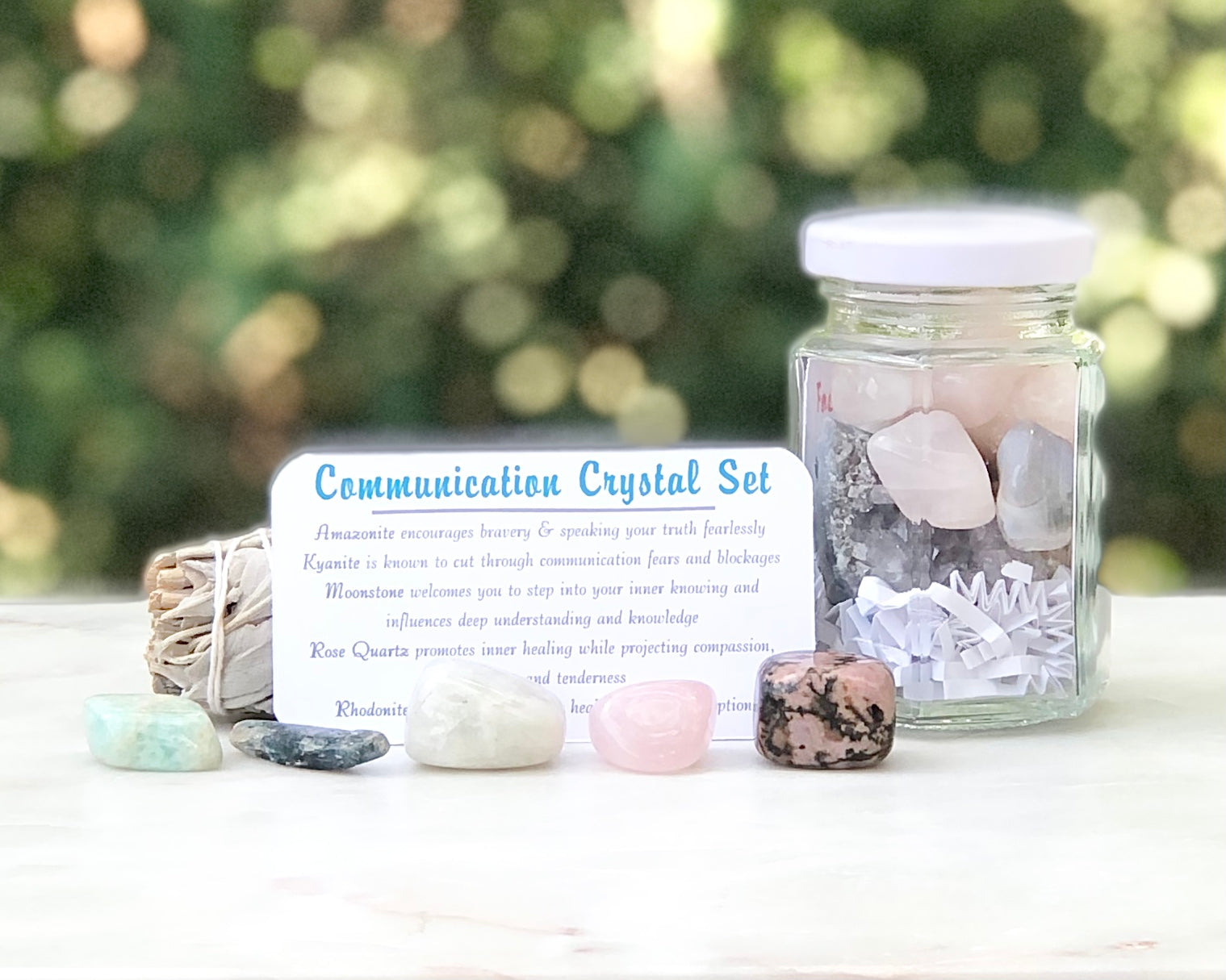 Communication Crystal Jar Set - Mindful Intentions